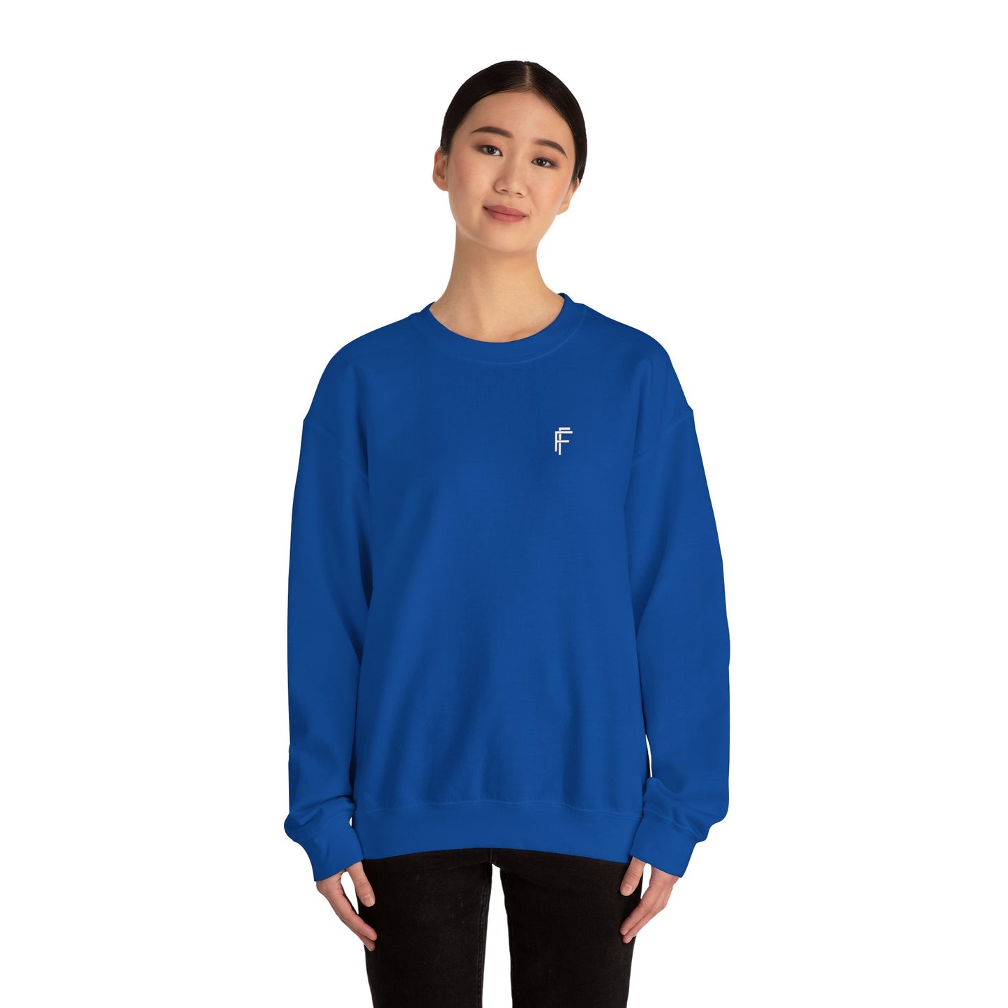Frenzy Unisex Heavy Blend™ Crewneck Sweatshirt with White Logo. - Fitness Frenzy