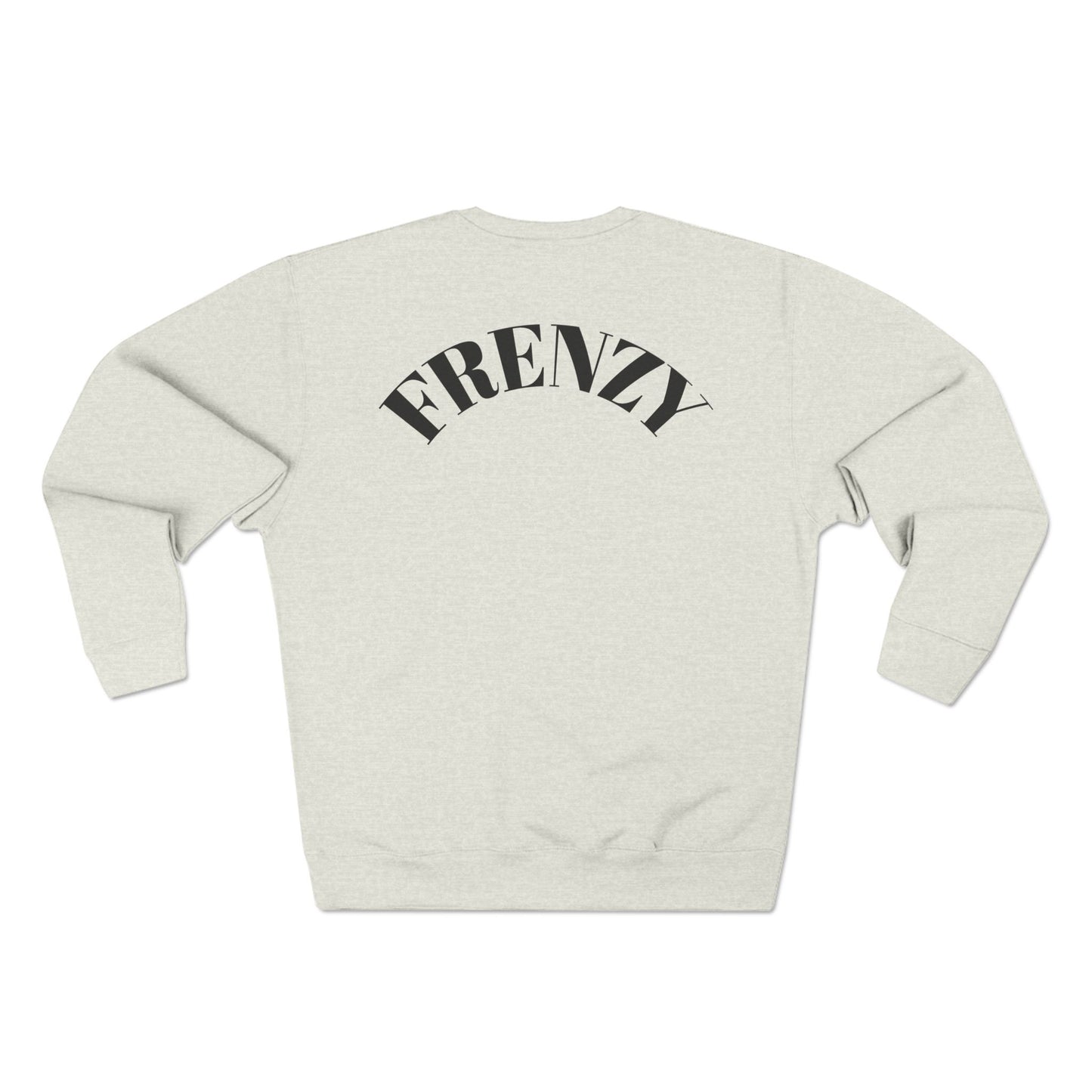 Frenzy Unisex Crew neck Sweatshirt with Black Logo Pattern. - Fitness Frenzy