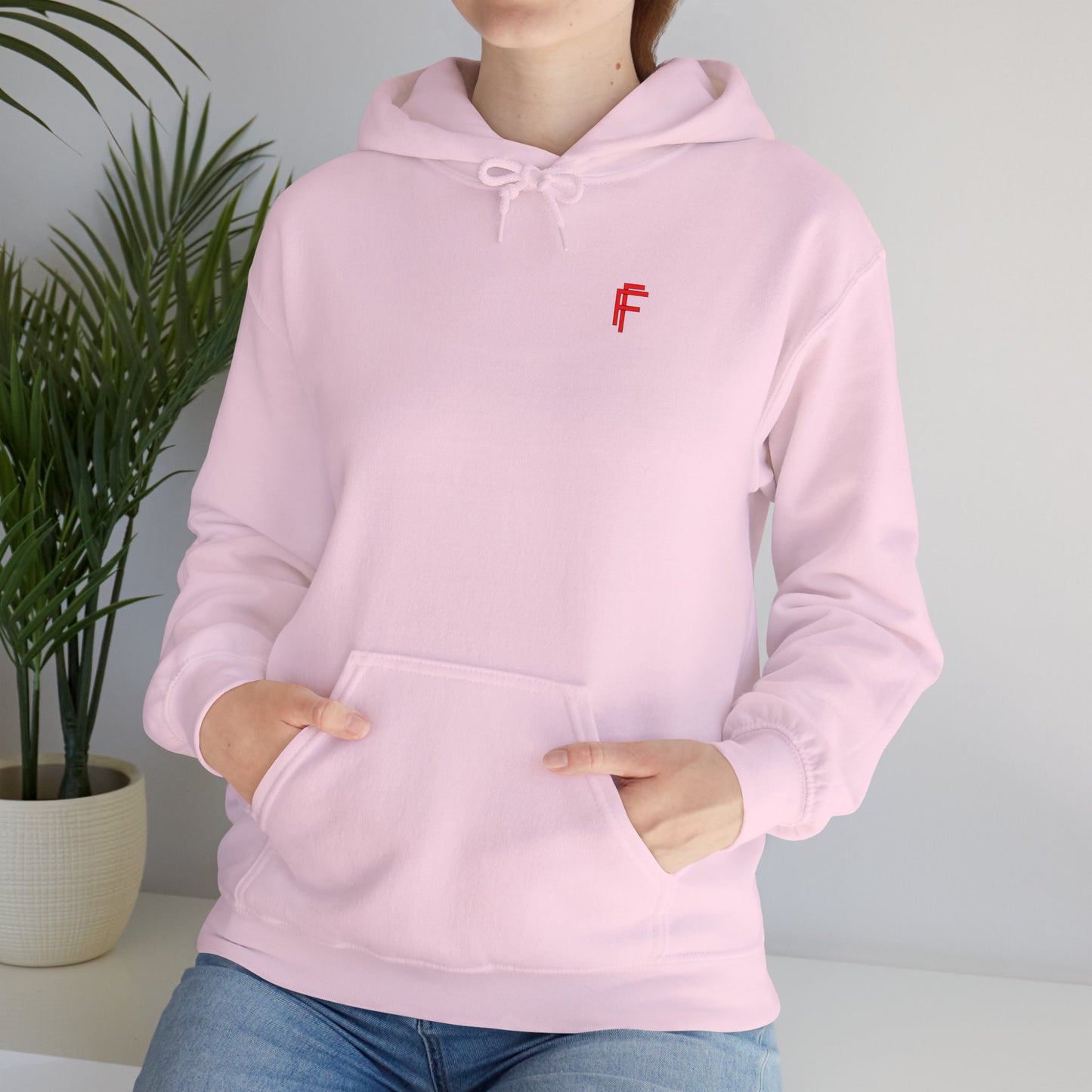 Frenzy Graphic Hoodie with Red Accent - Cosy Unisex Heavy Blend Apparel. - Fitness Frenzy