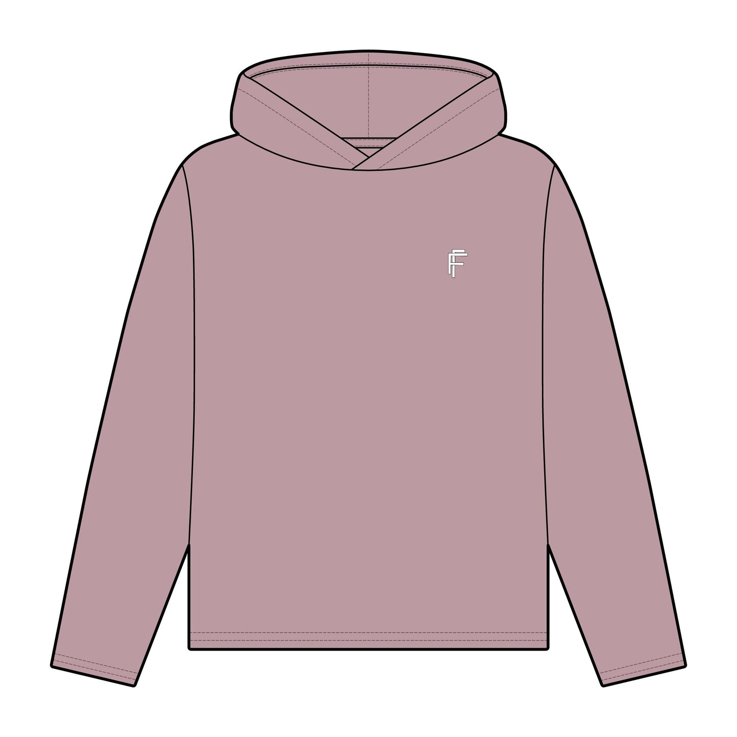 Frenzy - Women's Organic Relaxed Fit Hoodie with White Logo. - Fitness Frenzy