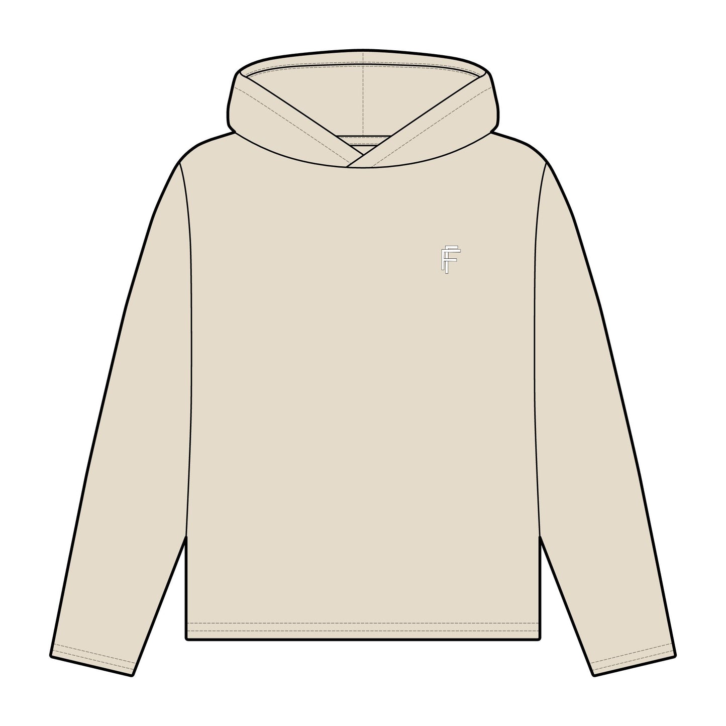 Frenzy - Women's Organic Relaxed Fit Hoodie with White Logo. - Fitness Frenzy