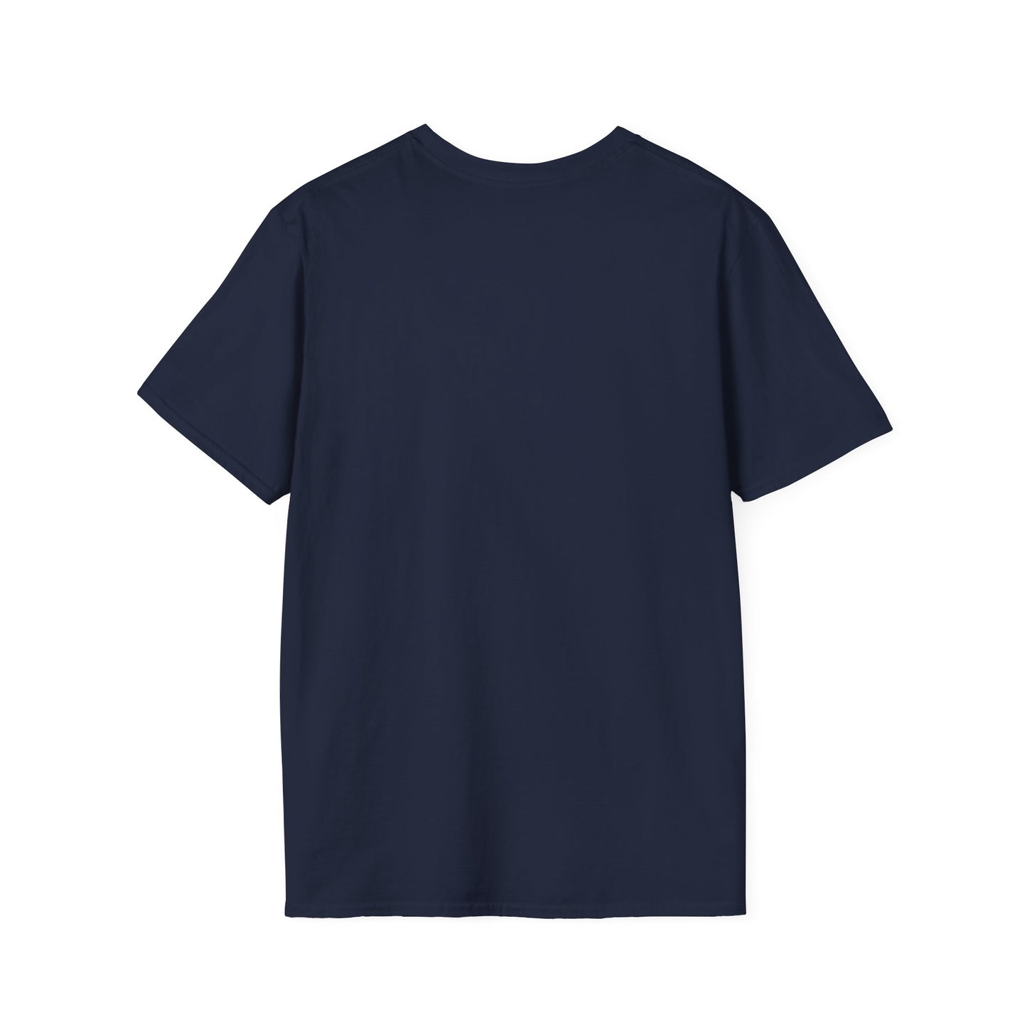 Minimalist Unisex Softstyle T-Shirt - Yellow Logo. - Fitness Frenzy