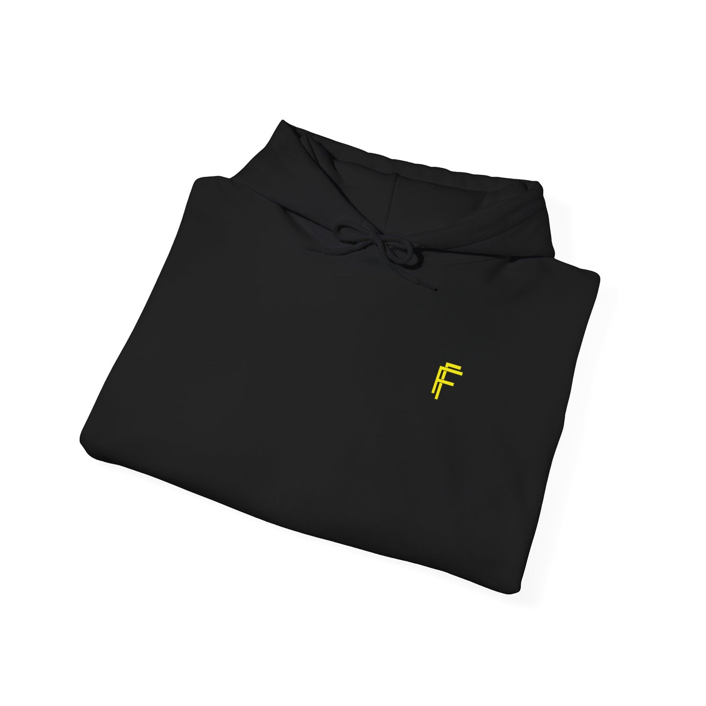 Frenzy Unisex Heavy Blend™ Hoodie with Yellow Logo. - Fitness Frenzy