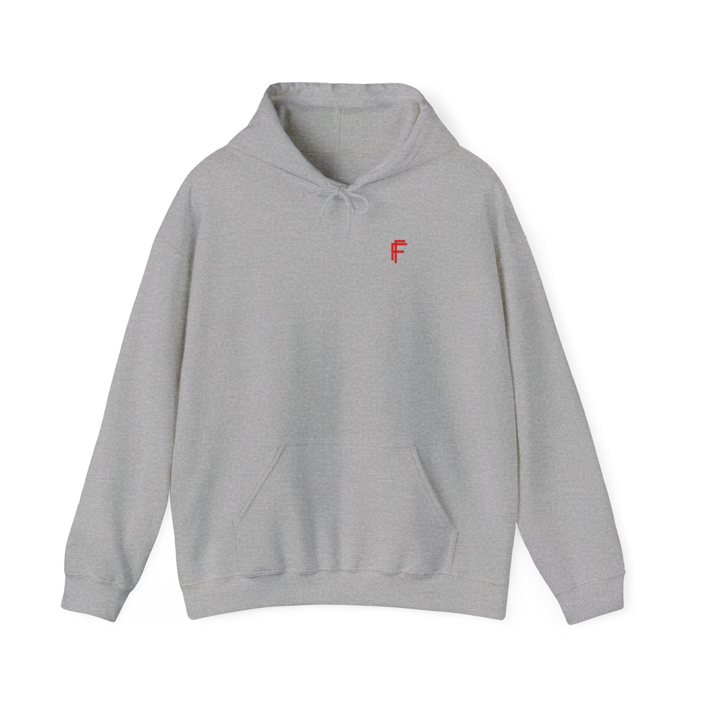 Frenzy Unisex Heavy Blend™ Hooded Sweatshirt with Red logo - Trendy & Cozy. - Fitness Frenzy