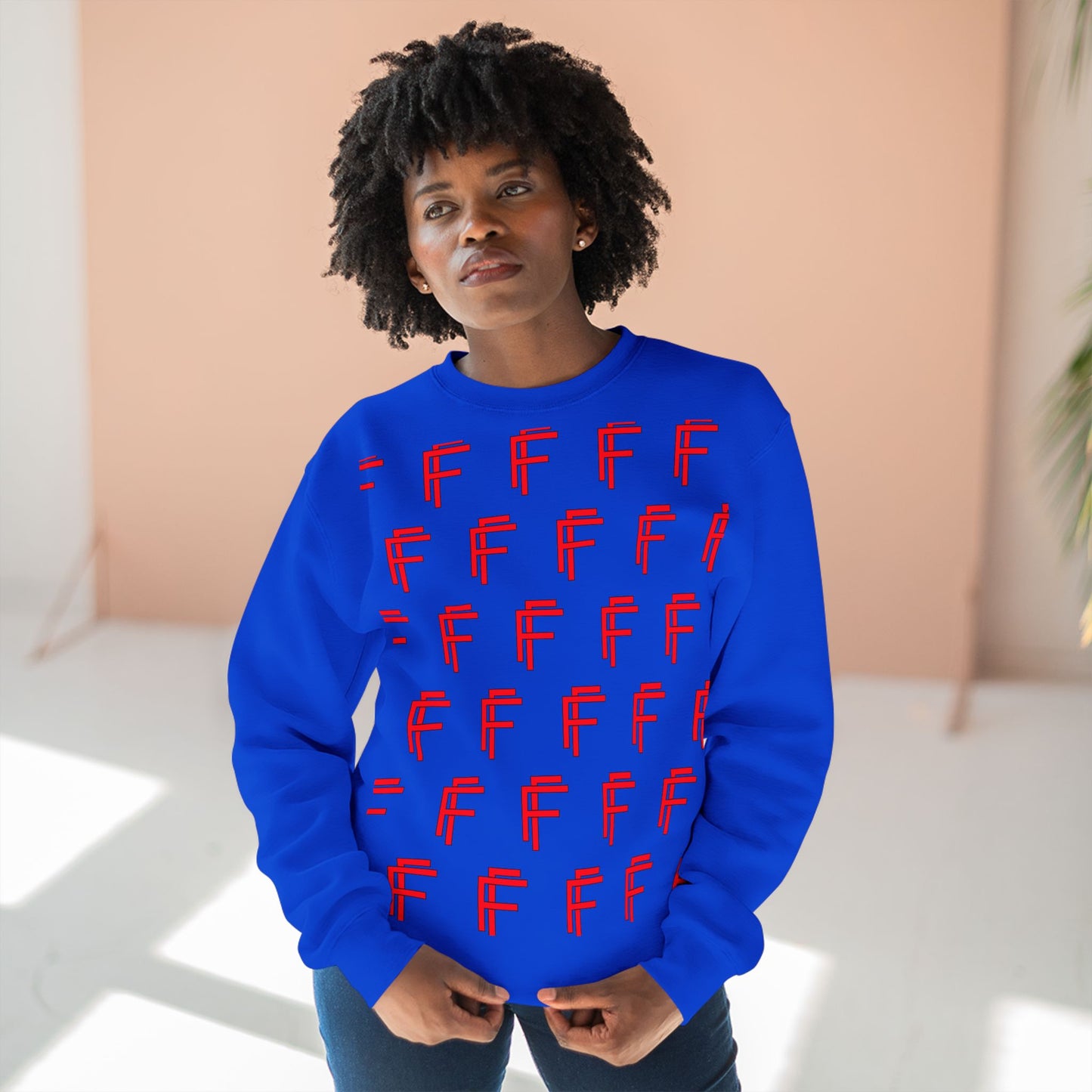 Frenzy - Unisex Crew neck Sweatshirt with Bold Red Design. - Fitness Frenzy
