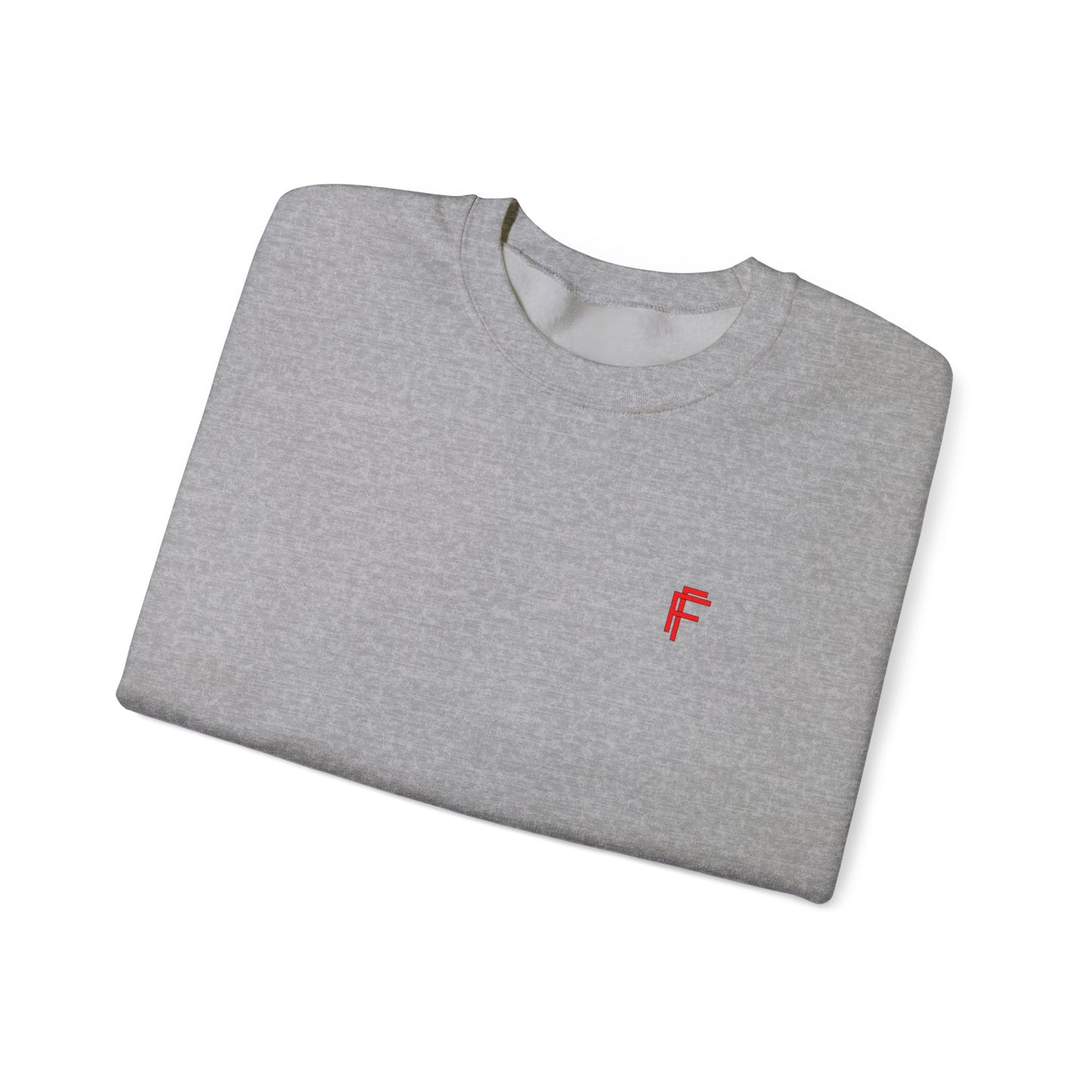 Frenzy - Unisex Heavy Blend™ Crewneck Sweatshirt with Red Logo - Cozy Modern Style. - Fitness Frenzy