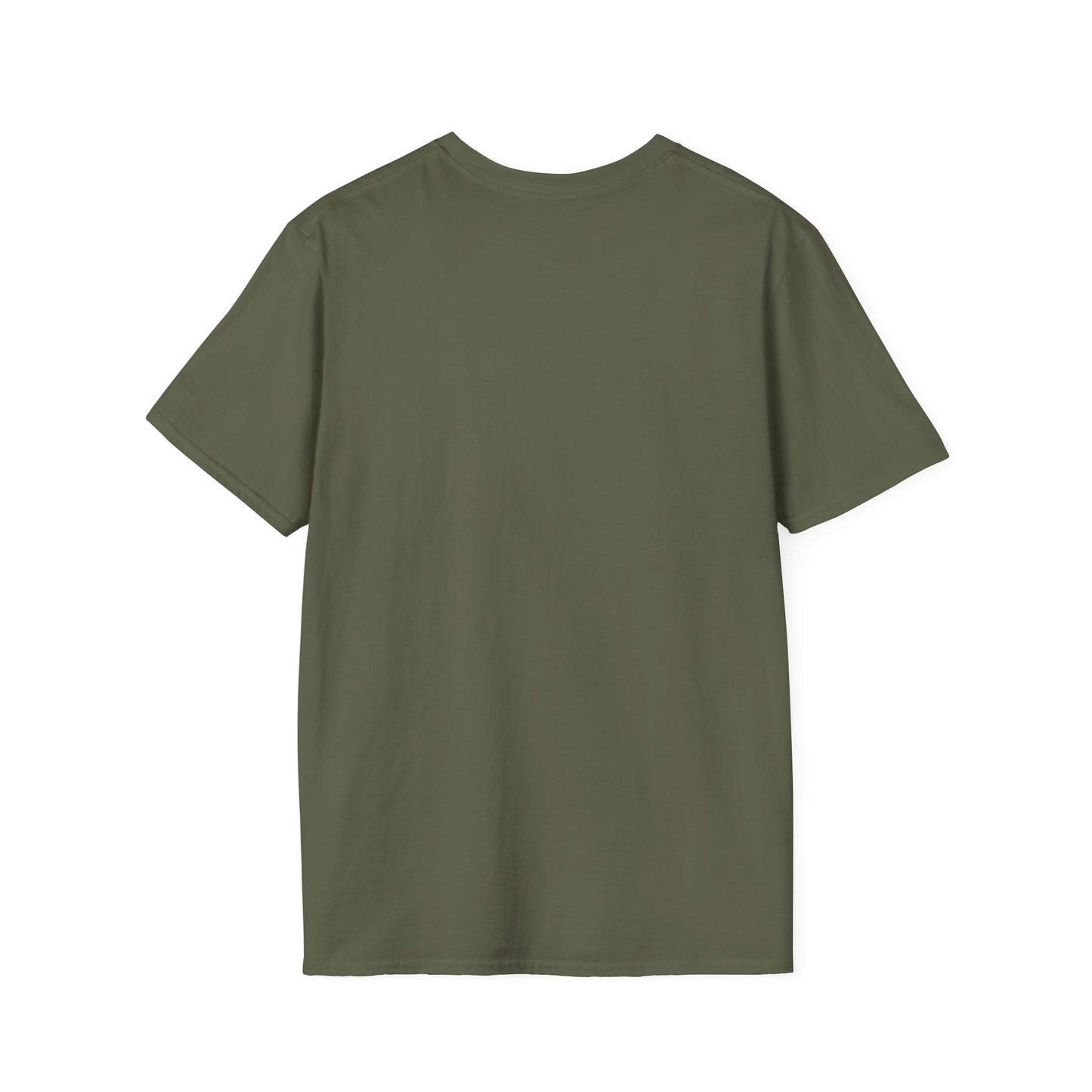 Minimalist Unisex Softstyle T-Shirt - Yellow Logo. - Fitness Frenzy