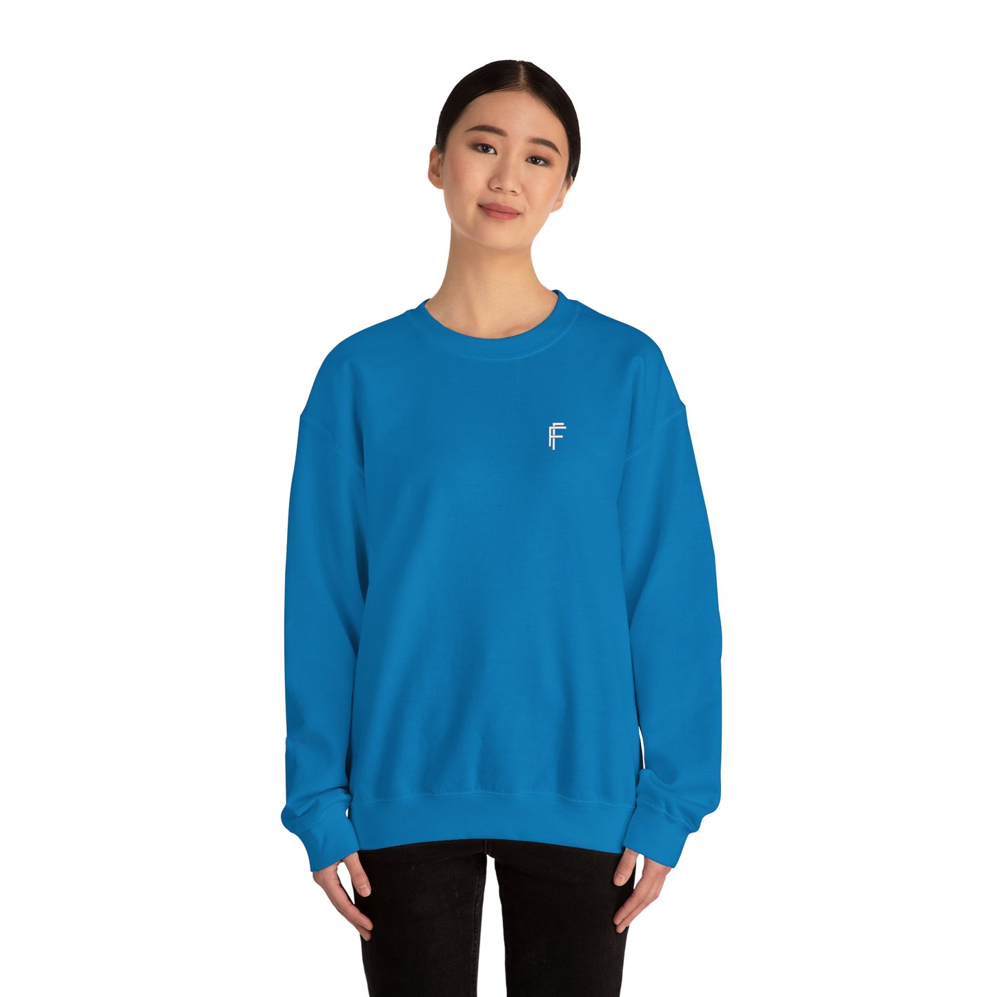 Frenzy Unisex Heavy Blend™ Crewneck Sweatshirt with White Logo. - Fitness Frenzy