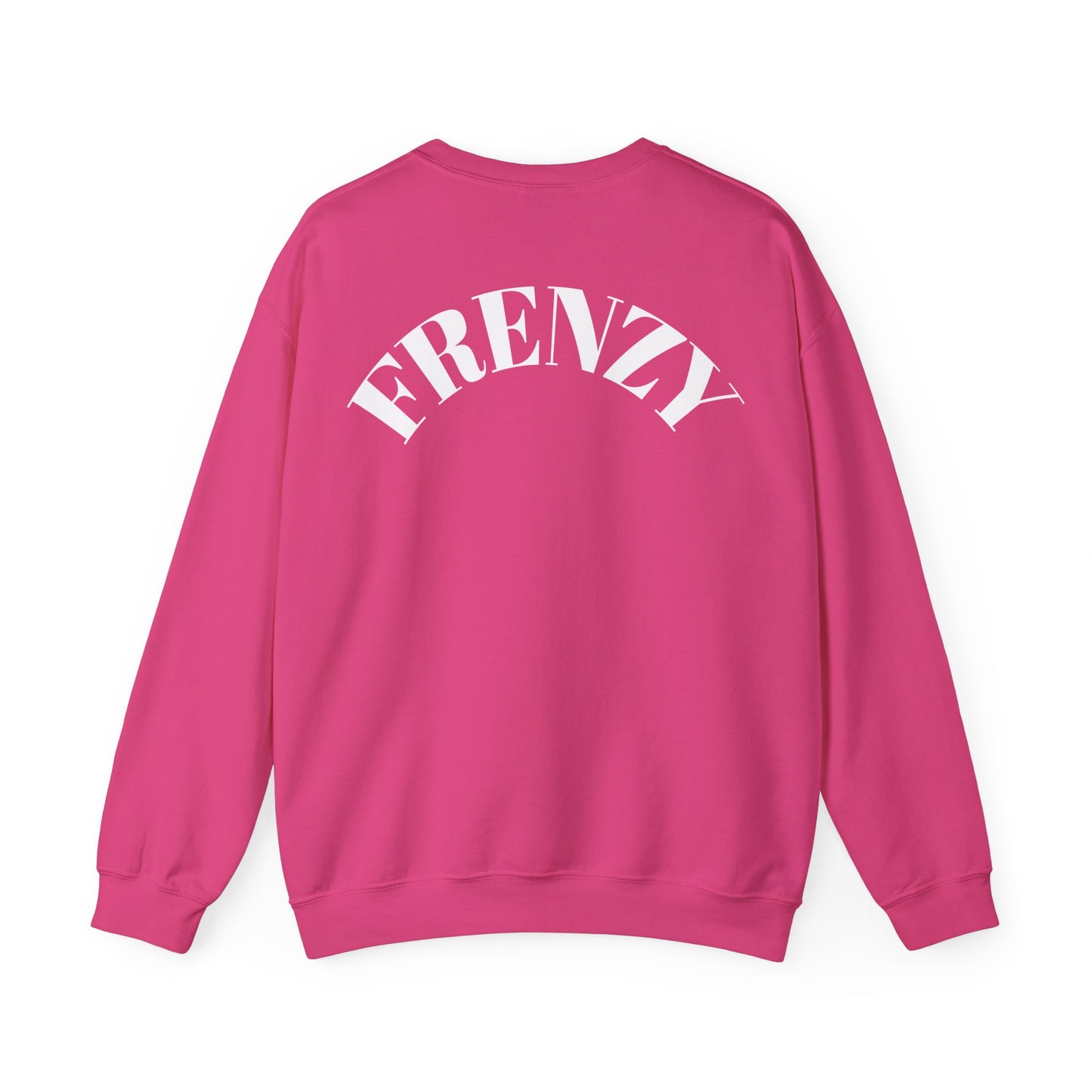 Frenzy Unisex Heavy Blend™ Crewneck Sweatshirt with White Logo. - Fitness Frenzy