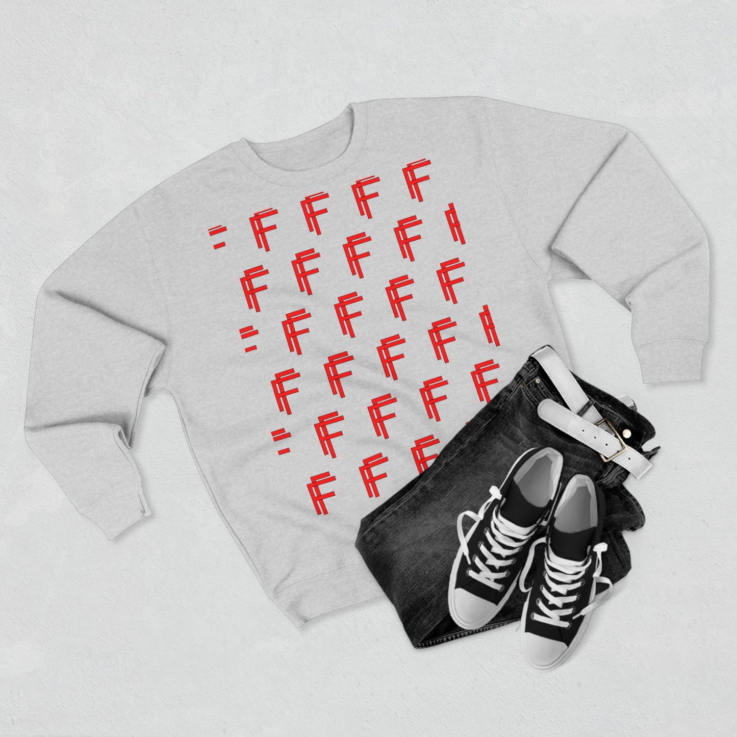 Frenzy - Unisex Crew neck Sweatshirt with Bold Red Design. - Fitness Frenzy