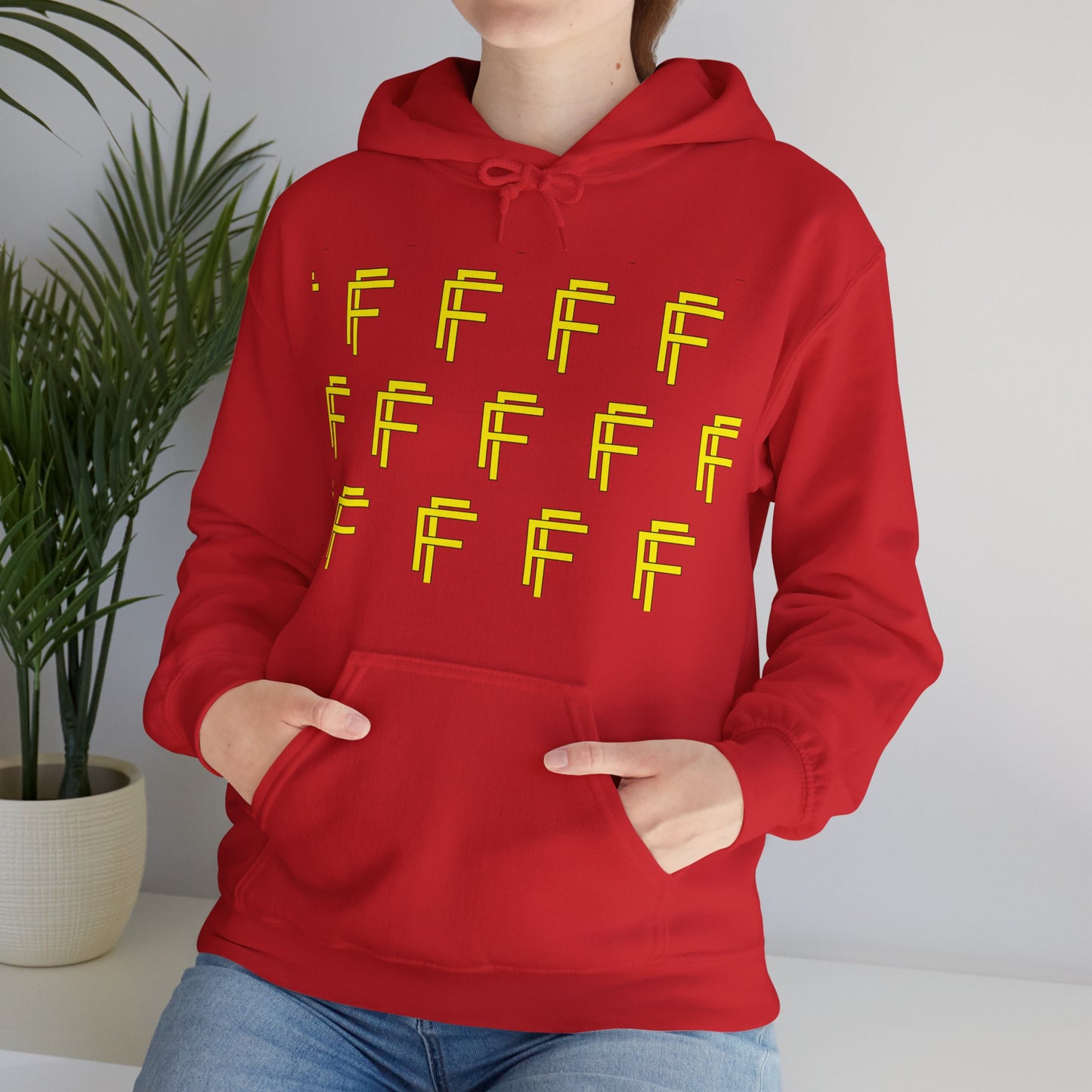 Frenzy 'F' Crazy Unisex Heavy Blend™ Hooded Sweatshirt. - Fitness Frenzy