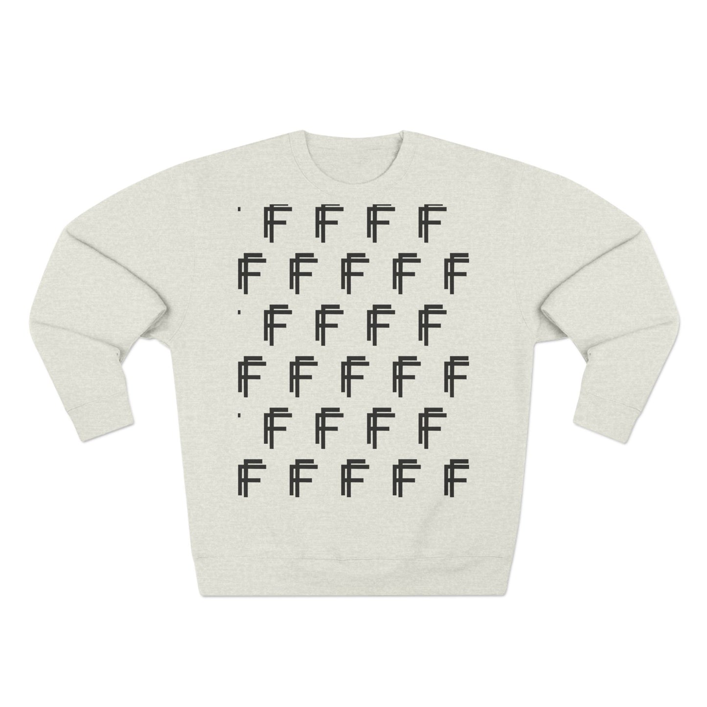 Frenzy Unisex Crew neck Sweatshirt with Black Logo Pattern. - Fitness Frenzy