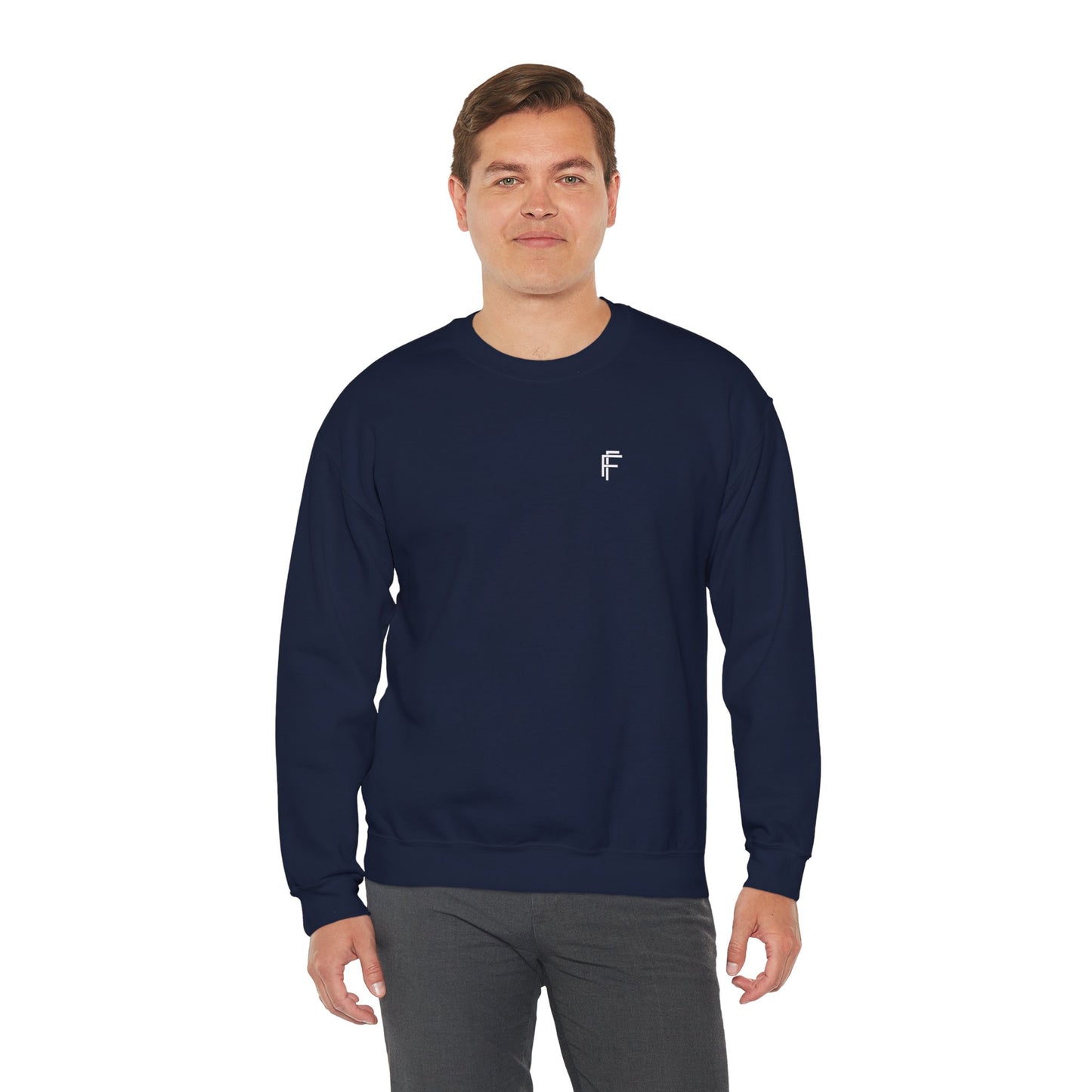 Frenzy Unisex Heavy Blend™ Crewneck Sweatshirt with White Logo. - Fitness Frenzy