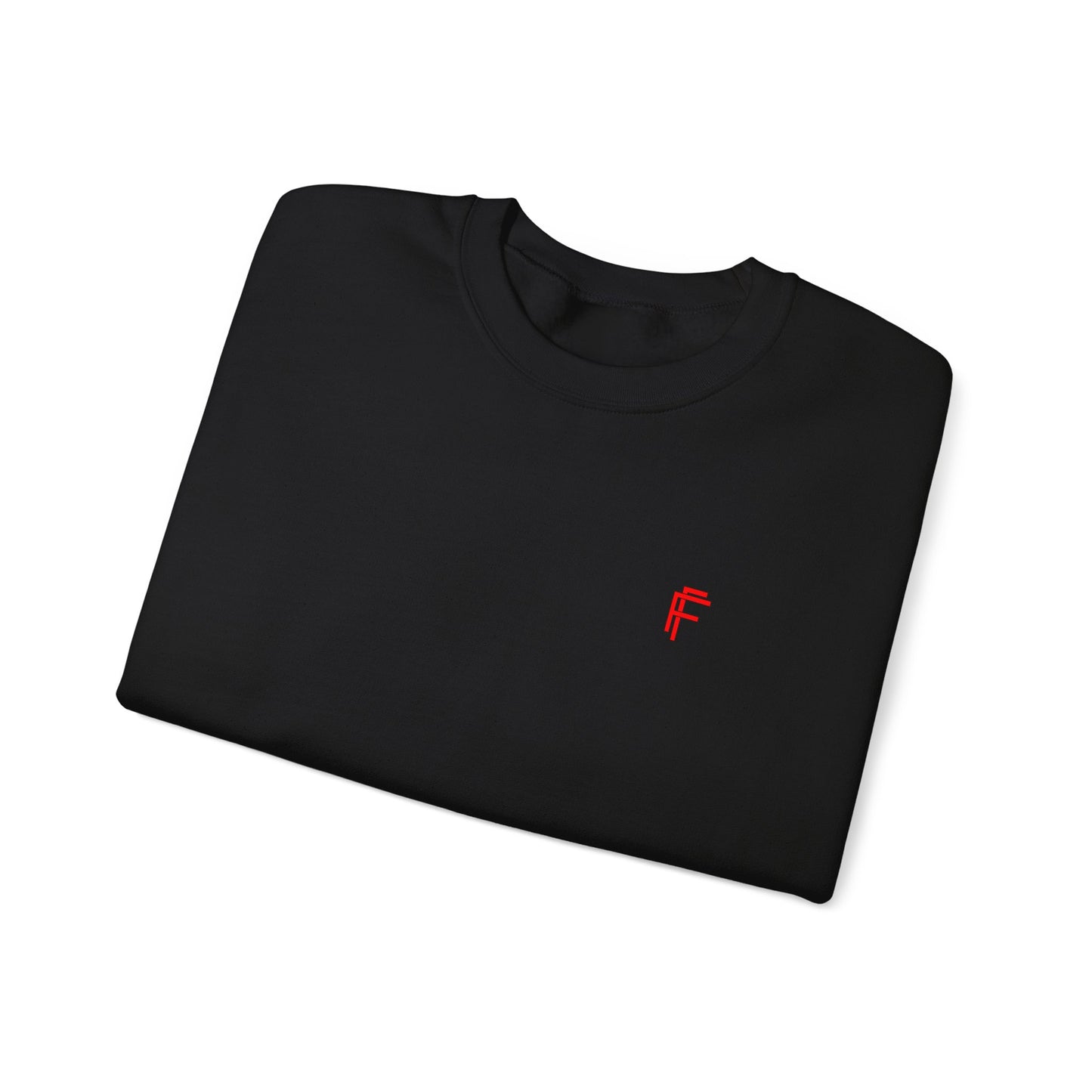 Frenzy - Unisex Heavy Blend™ Crewneck Sweatshirt with Red Logo - Cozy Modern Style. - Fitness Frenzy