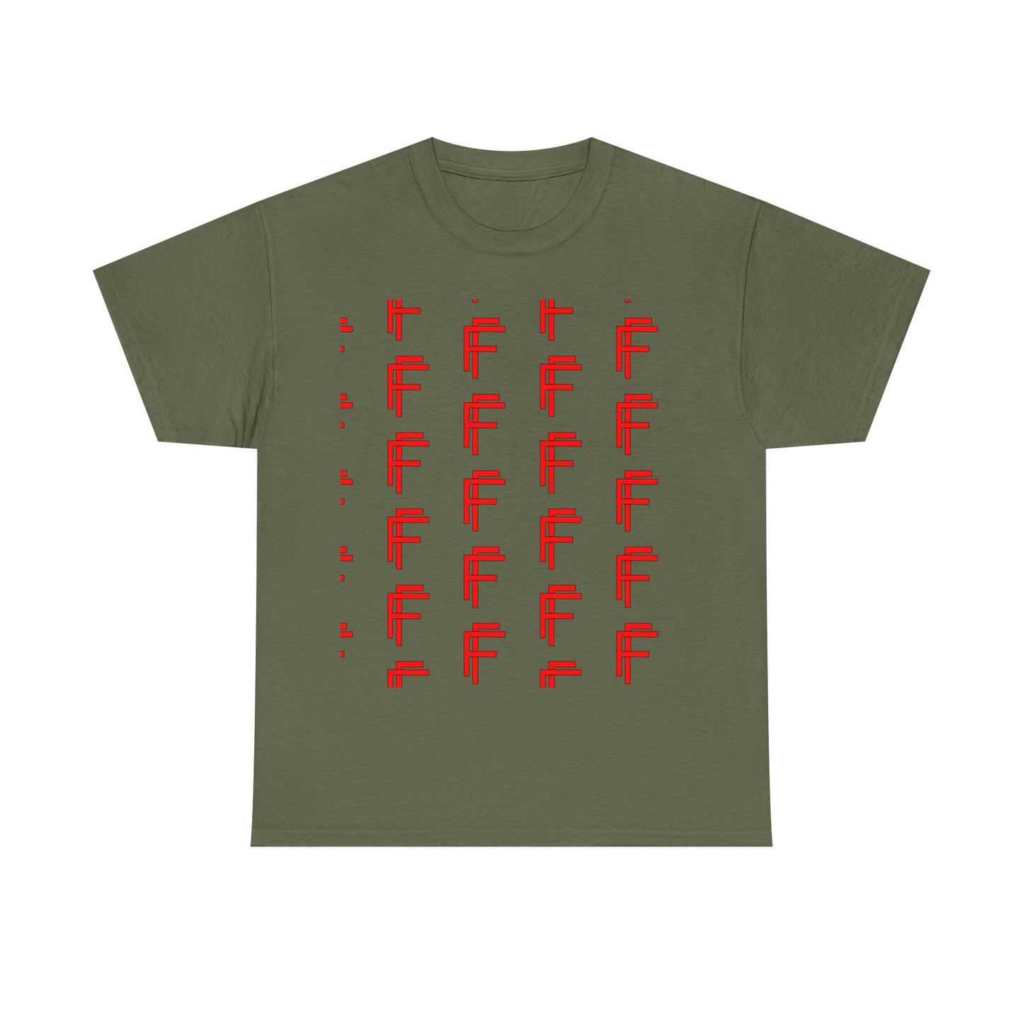 Frenzy Graphic Unisex Heavy Cotton Tee with Bold Red Design. - Fitness Frenzy