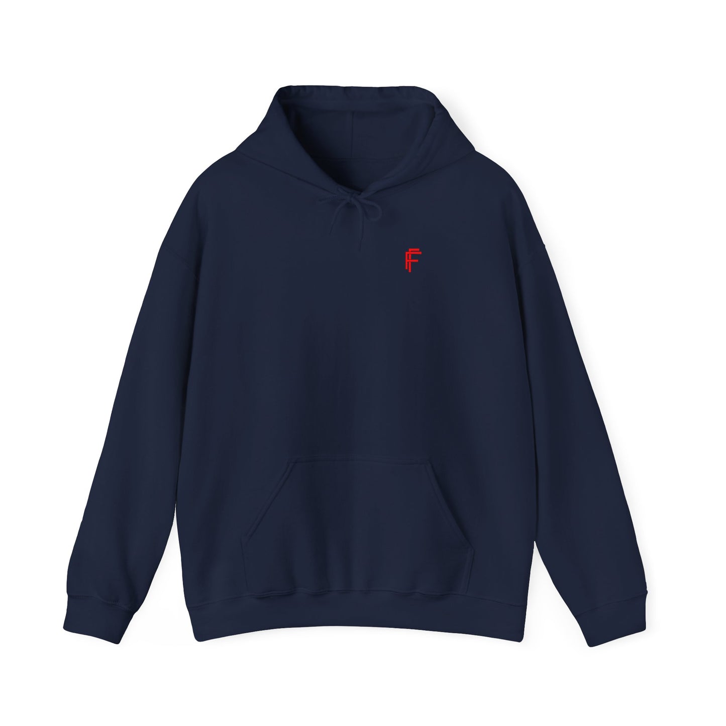 Frenzy Unisex Heavy Blend™ Hooded Sweatshirt with Red logo - Trendy & Cozy. - Fitness Frenzy