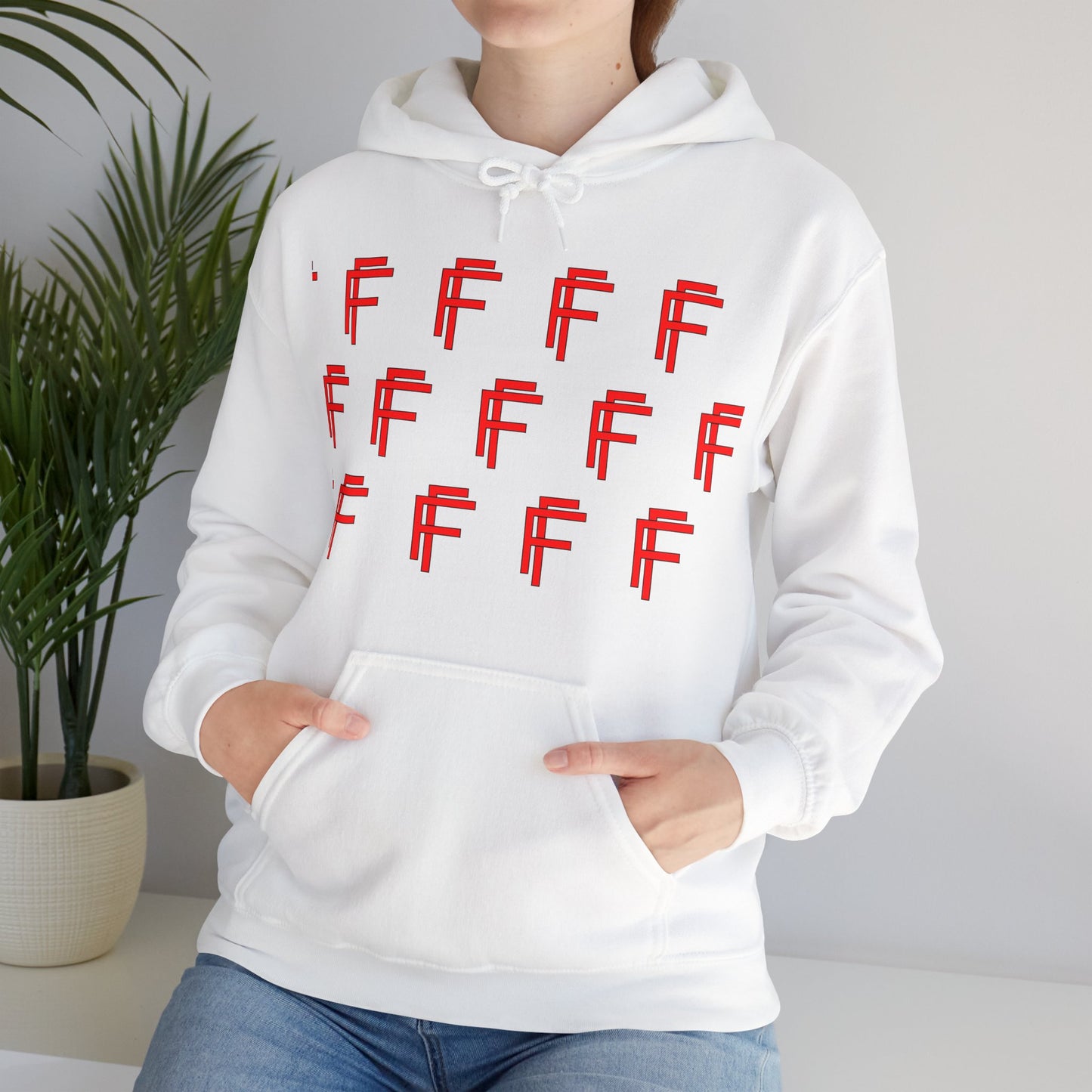 Frenzy Unisex Hoodie - Stylish Heavy Blend Sweatshirt with 'F' Design. - Fitness Frenzy