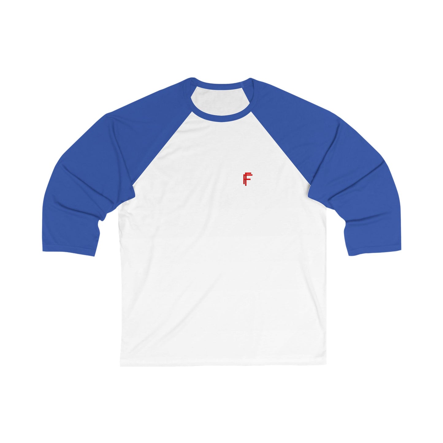 Frenzy - Unisex 3/4 Sleeve Baseball Tee with Red Logo. - Fitness Frenzy