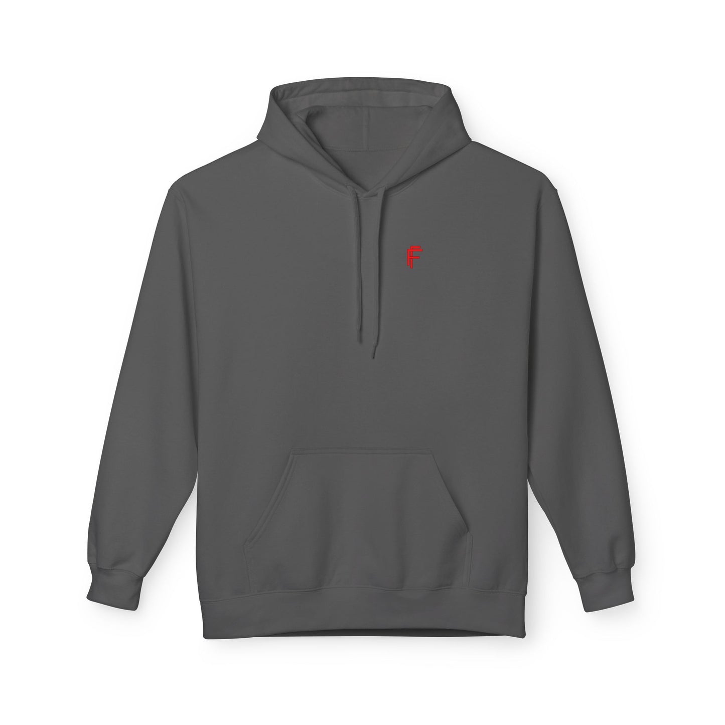 Fitness Frenzy Unisex Midweight Softstyle Hoodie with Red Logo - Trendy 'FRENZY' Design for Comfort and Style. - Fitness Frenzy