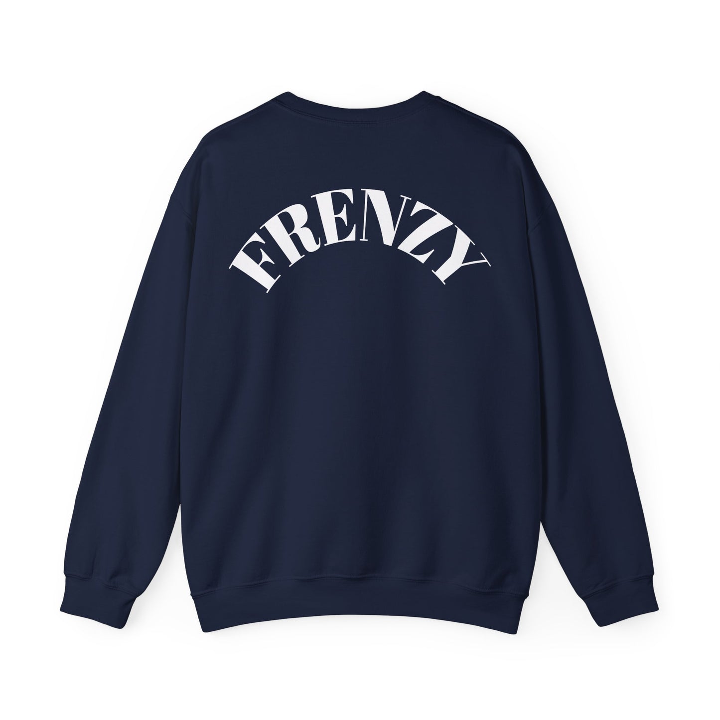 Frenzy Unisex Heavy Blend™ Crewneck Sweatshirt with White Logo. - Fitness Frenzy