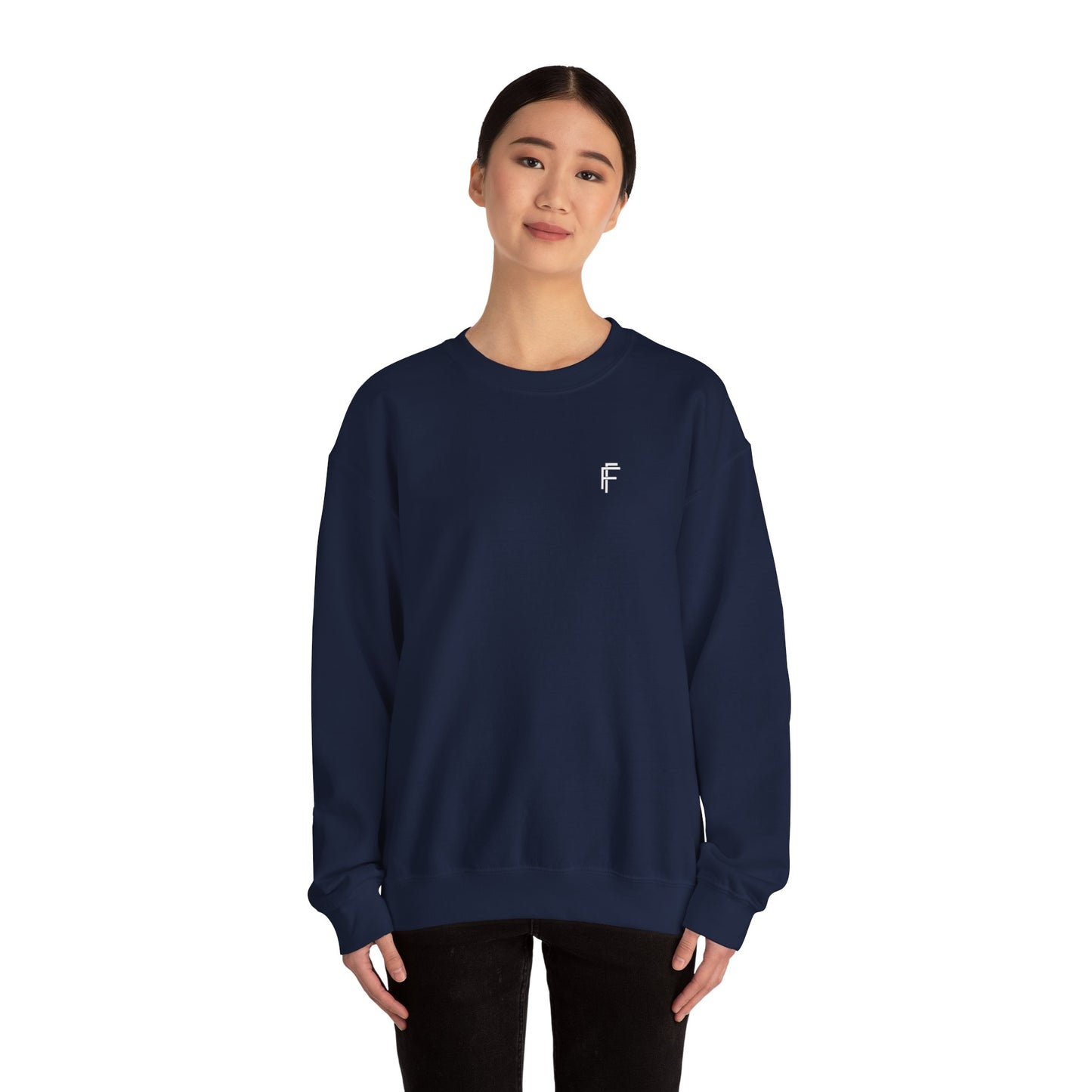Frenzy Unisex Heavy Blend™ Crewneck Sweatshirt with White Logo. - Fitness Frenzy