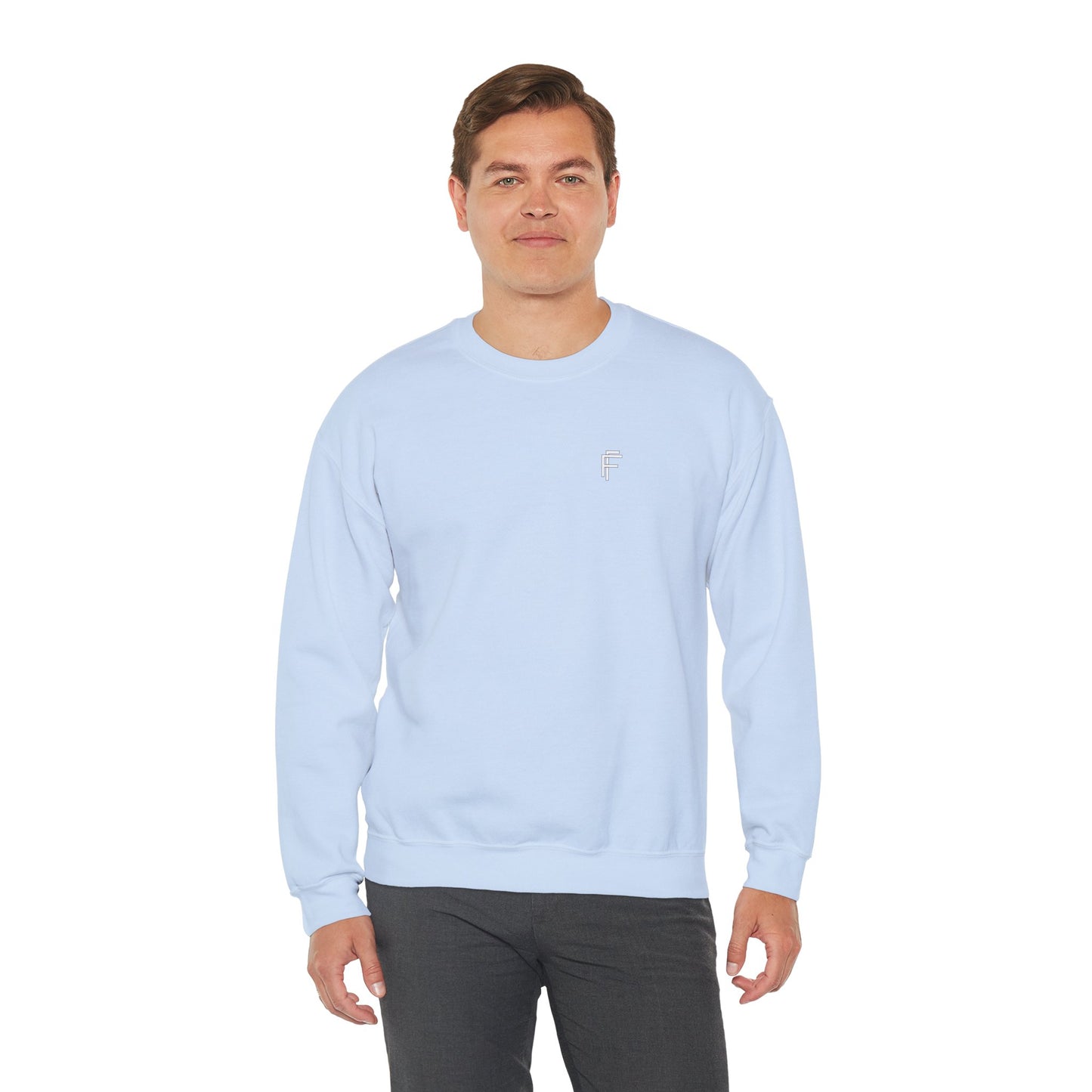 Frenzy Unisex Heavy Blend™ Crewneck Sweatshirt with White Logo. - Fitness Frenzy