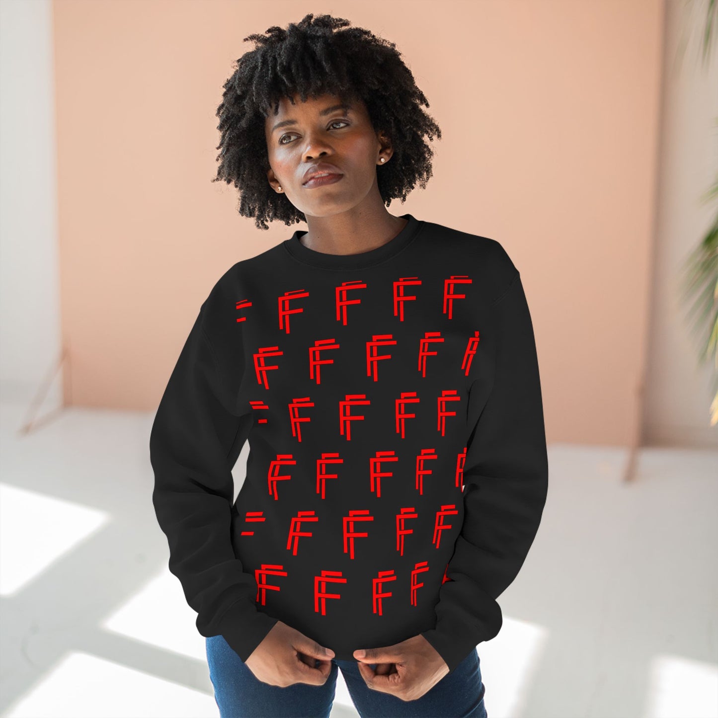 Frenzy - Unisex Crew neck Sweatshirt with Bold Red Design. - Fitness Frenzy