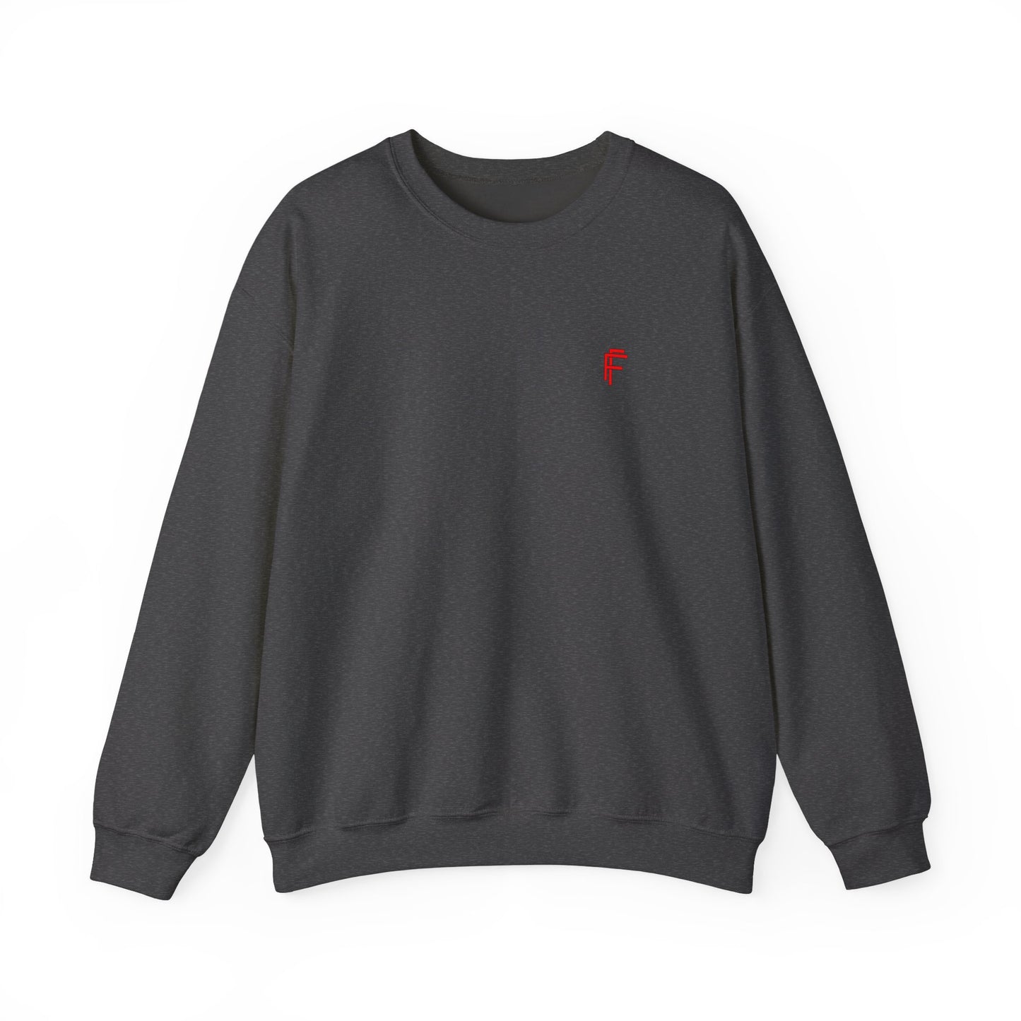 Frenzy - Unisex Heavy Blend™ Crewneck Sweatshirt with Red Logo - Cozy Modern Style. - Fitness Frenzy