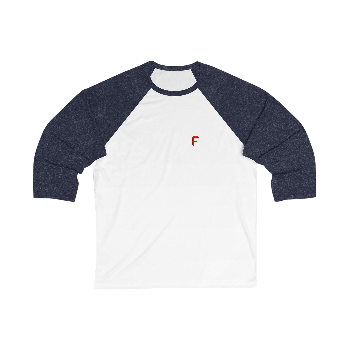 Frenzy - Unisex 3/4 Sleeve Baseball Tee with Red Logo. - Fitness Frenzy