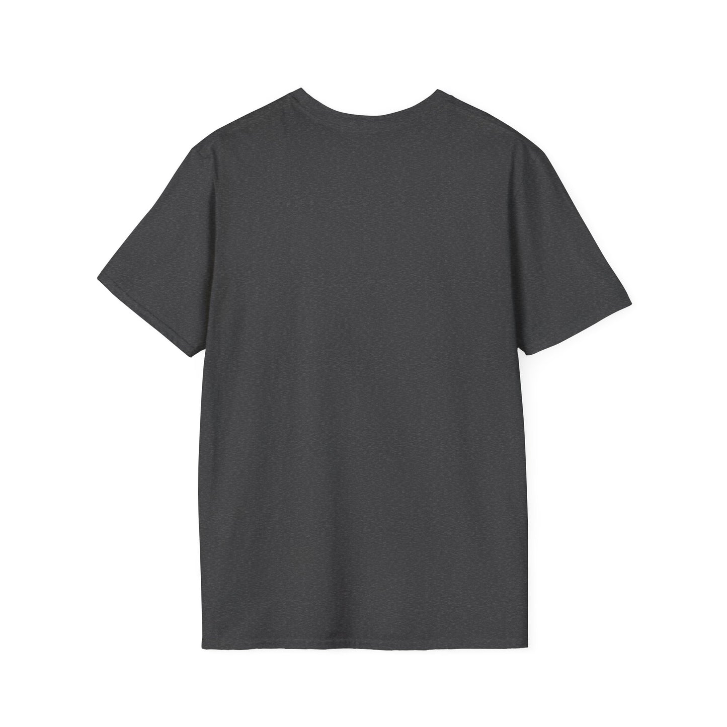 Minimalist Unisex Softstyle T-Shirt - Yellow Logo. - Fitness Frenzy
