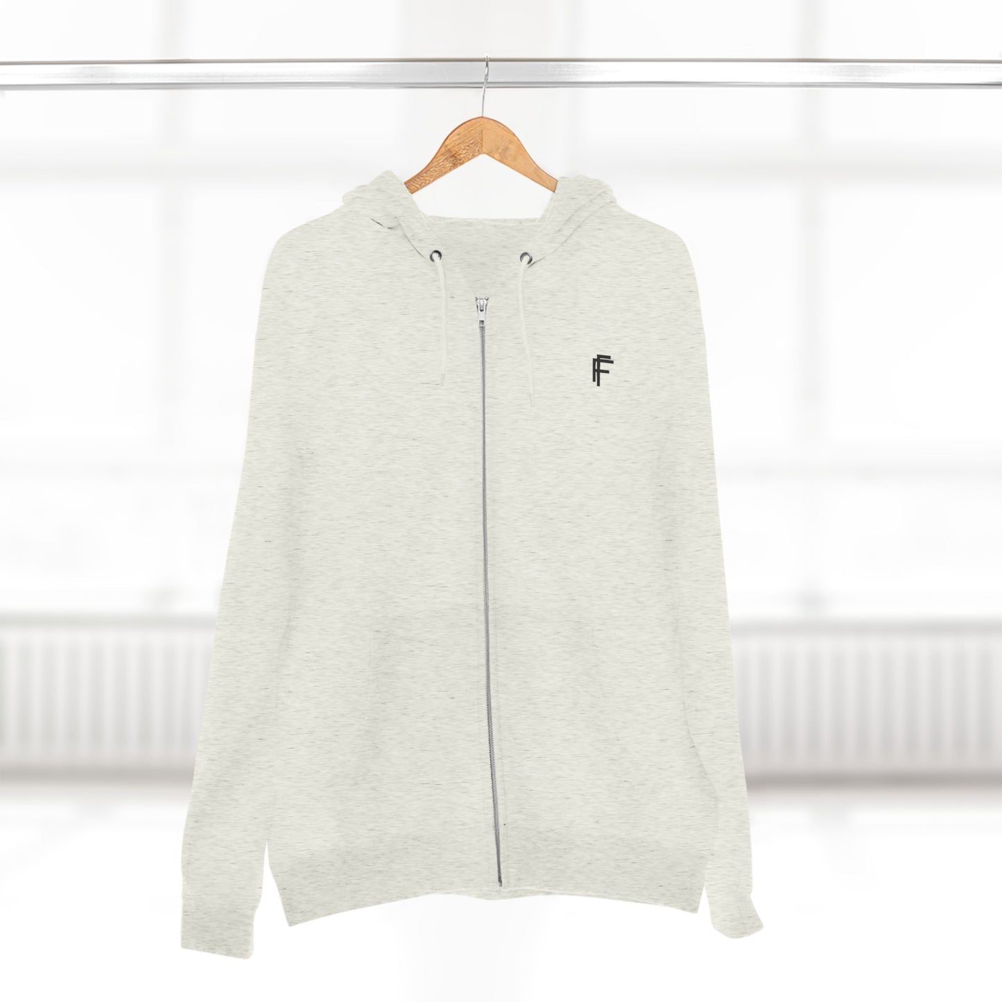 Frenzy - Stylish Unisex Zip Hoodie with Black Logo - Perfect for Comfort & Casual Outings - Fitness Frenzy