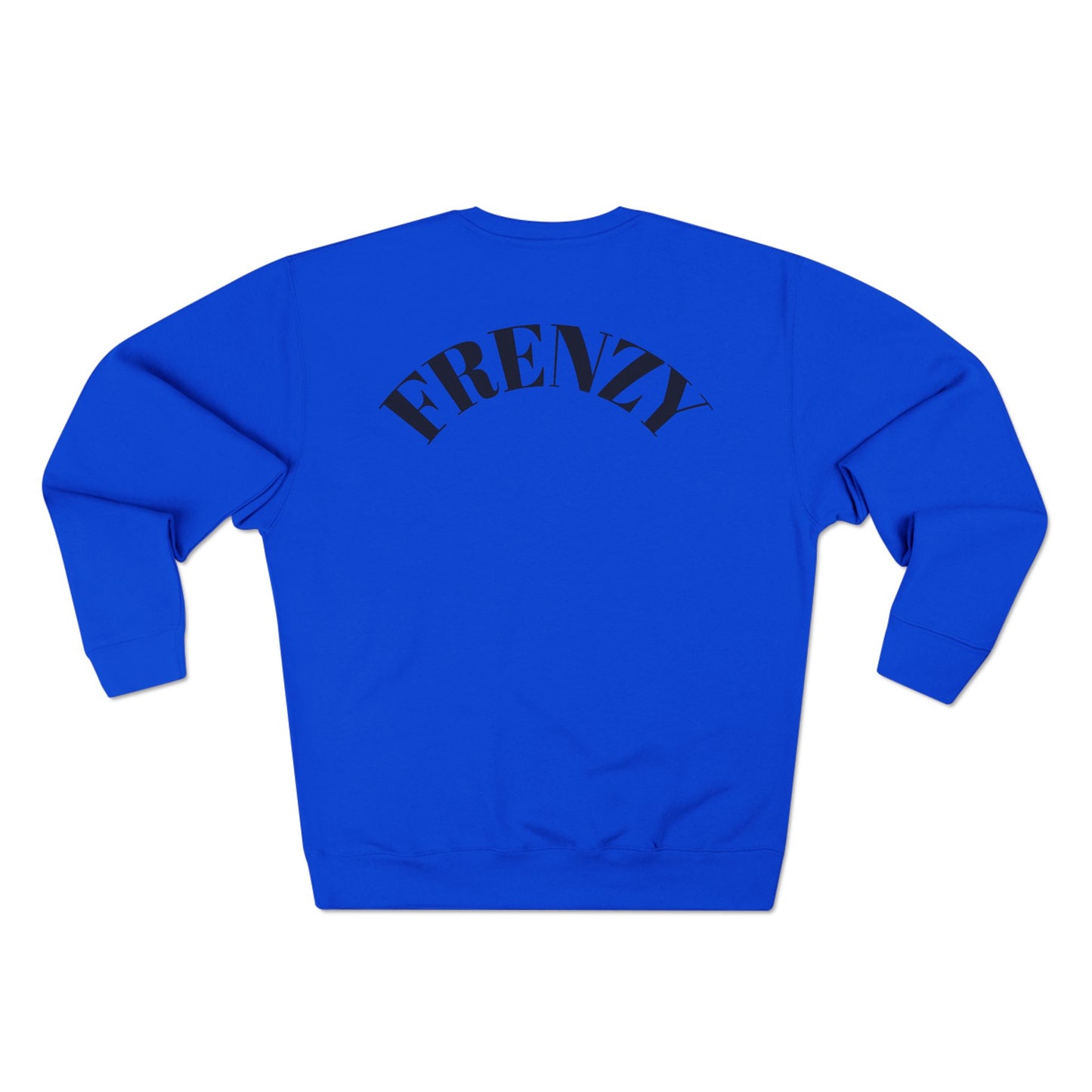 Frenzy Unisex Crew neck Sweatshirt with Black Logo Pattern. - Fitness Frenzy