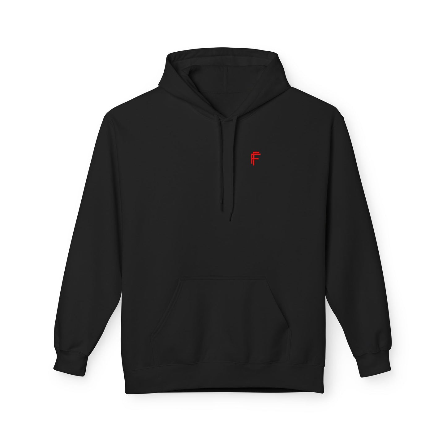 Fitness Frenzy Unisex Midweight Softstyle Hoodie with Red Logo - Trendy 'FRENZY' Design for Comfort and Style. - Fitness Frenzy