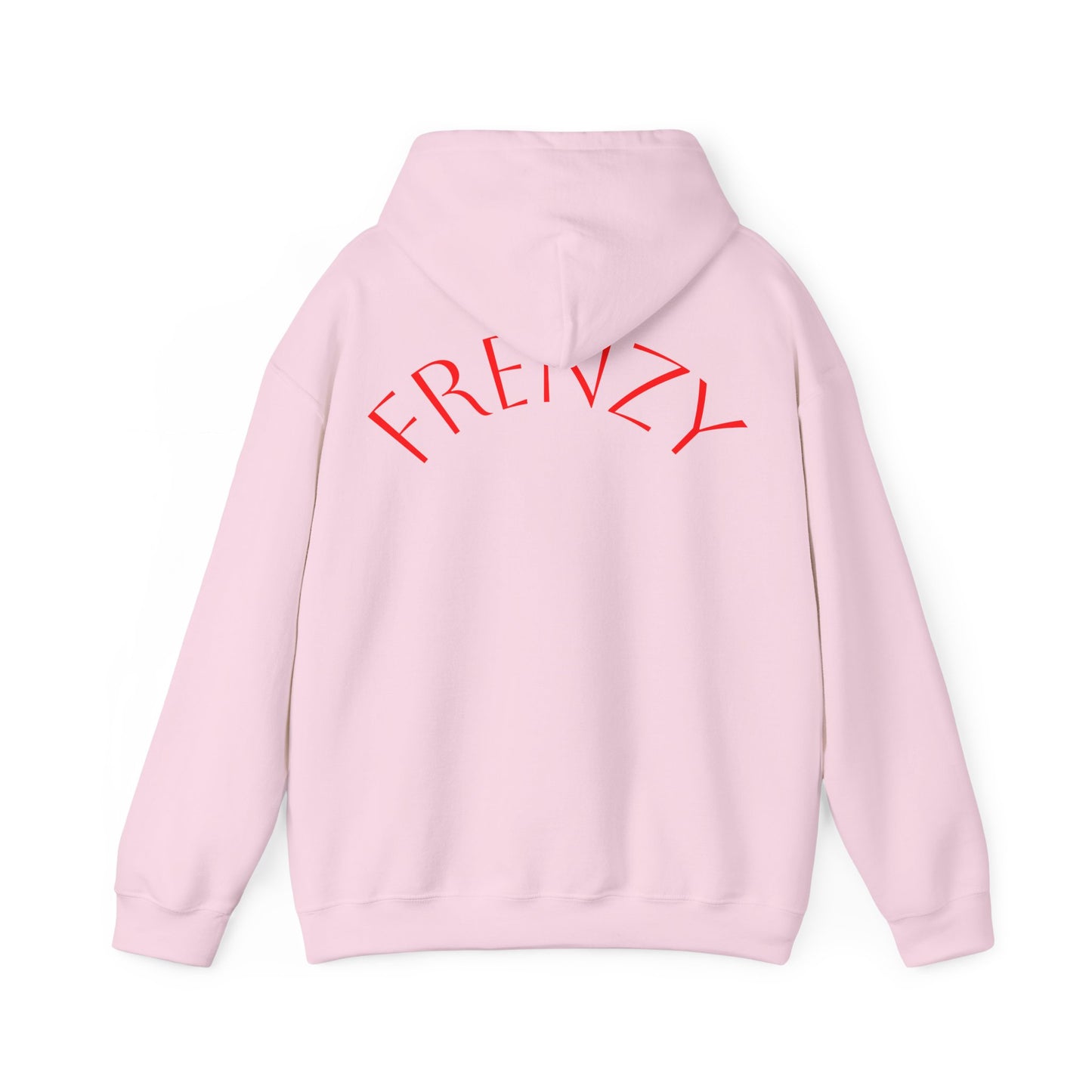 Frenzy Unisex Heavy Blend™ Hooded Sweatshirt with Red logo - Trendy & Cozy. - Fitness Frenzy
