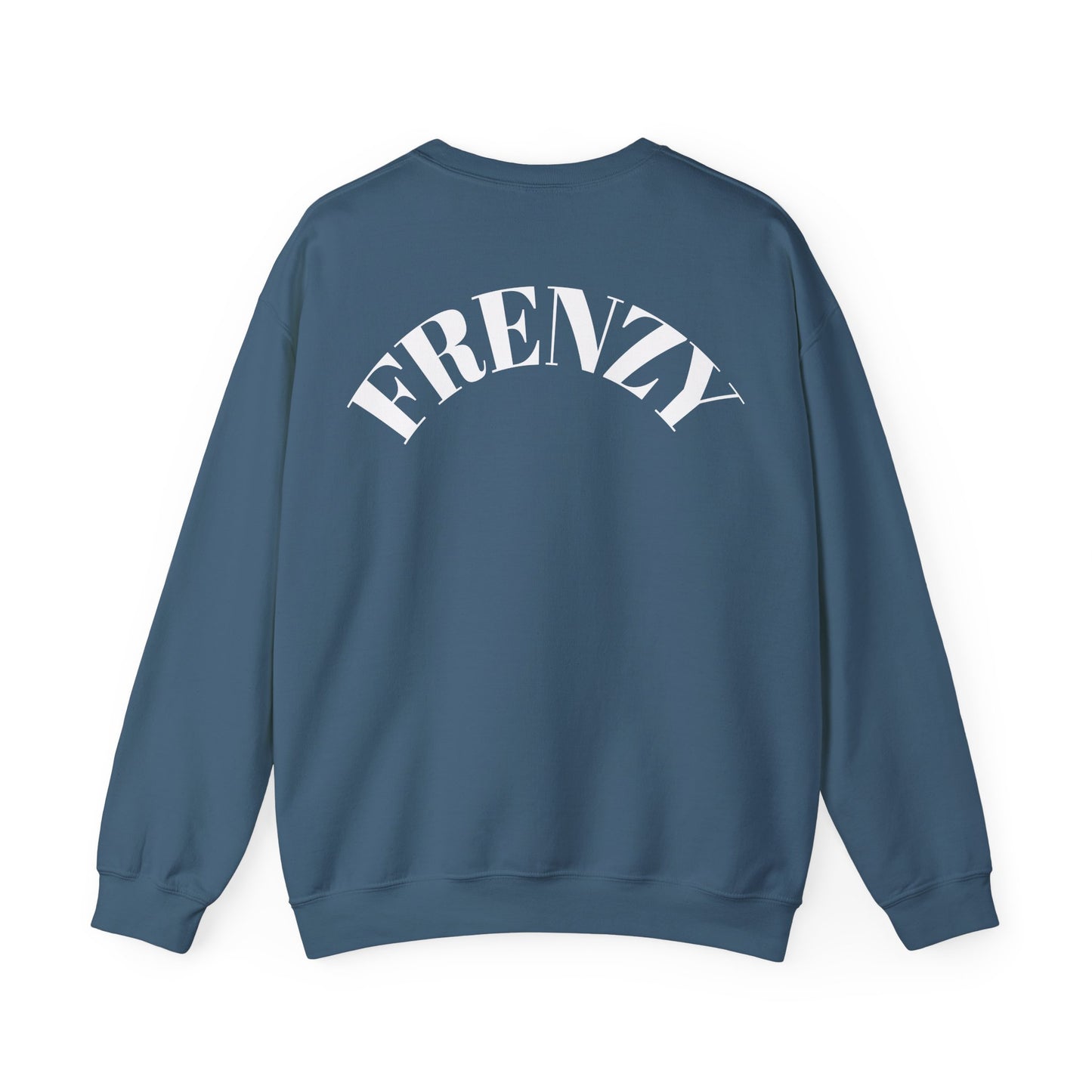 Frenzy Unisex Heavy Blend™ Crewneck Sweatshirt with White Logo. - Fitness Frenzy