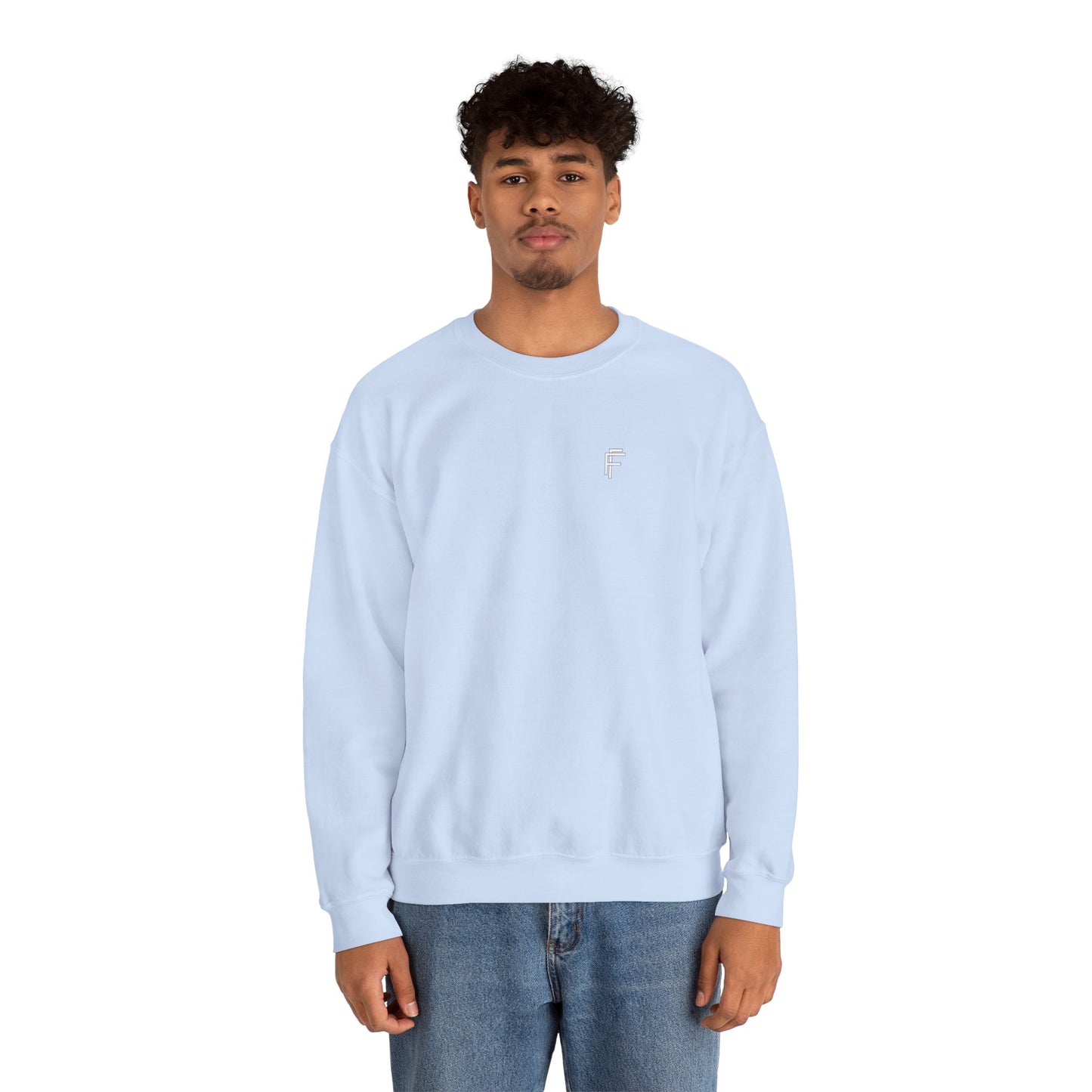 Frenzy Unisex Heavy Blend™ Crewneck Sweatshirt with White Logo. - Fitness Frenzy