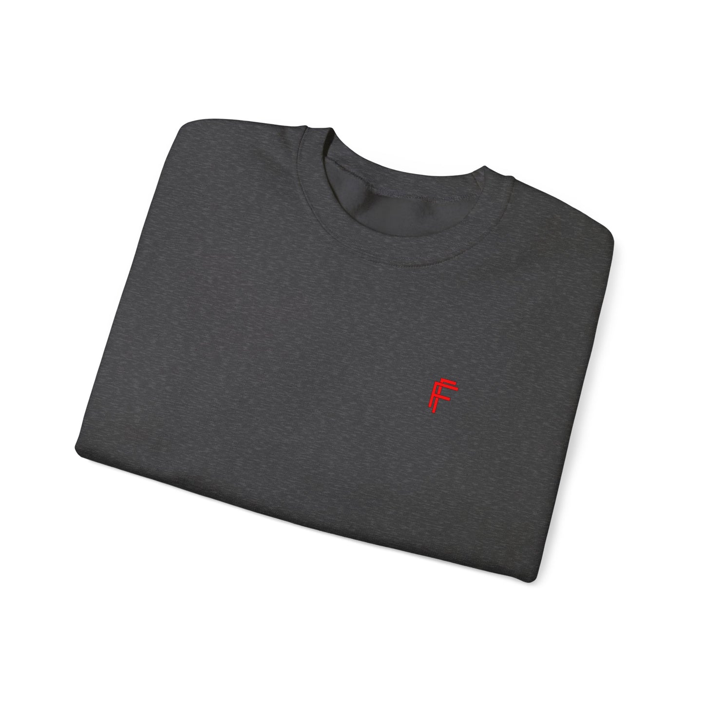 Frenzy - Unisex Heavy Blend™ Crewneck Sweatshirt with Red Logo - Cozy Modern Style. - Fitness Frenzy