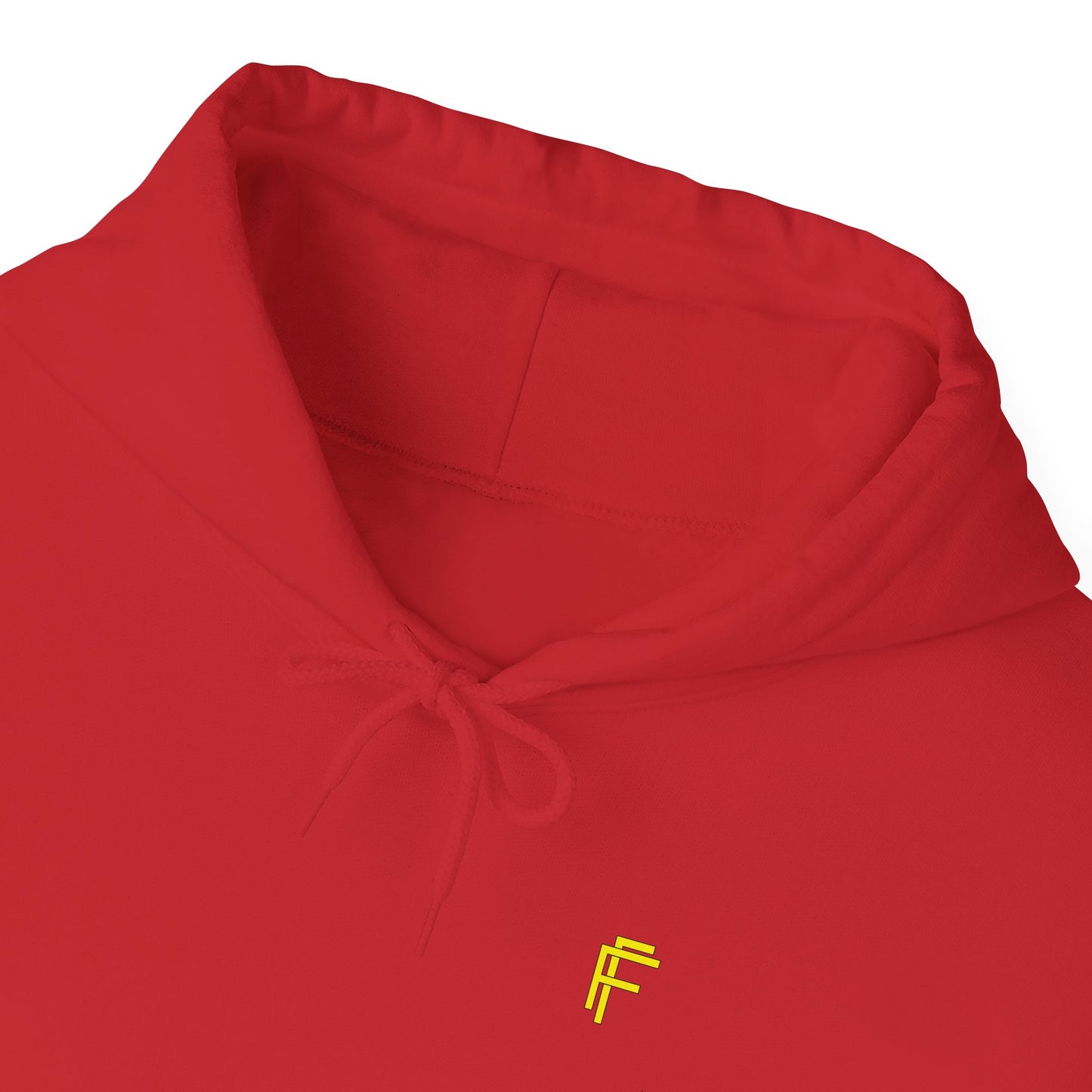 Frenzy Unisex Heavy Blend™ Hoodie with Yellow Logo. - Fitness Frenzy