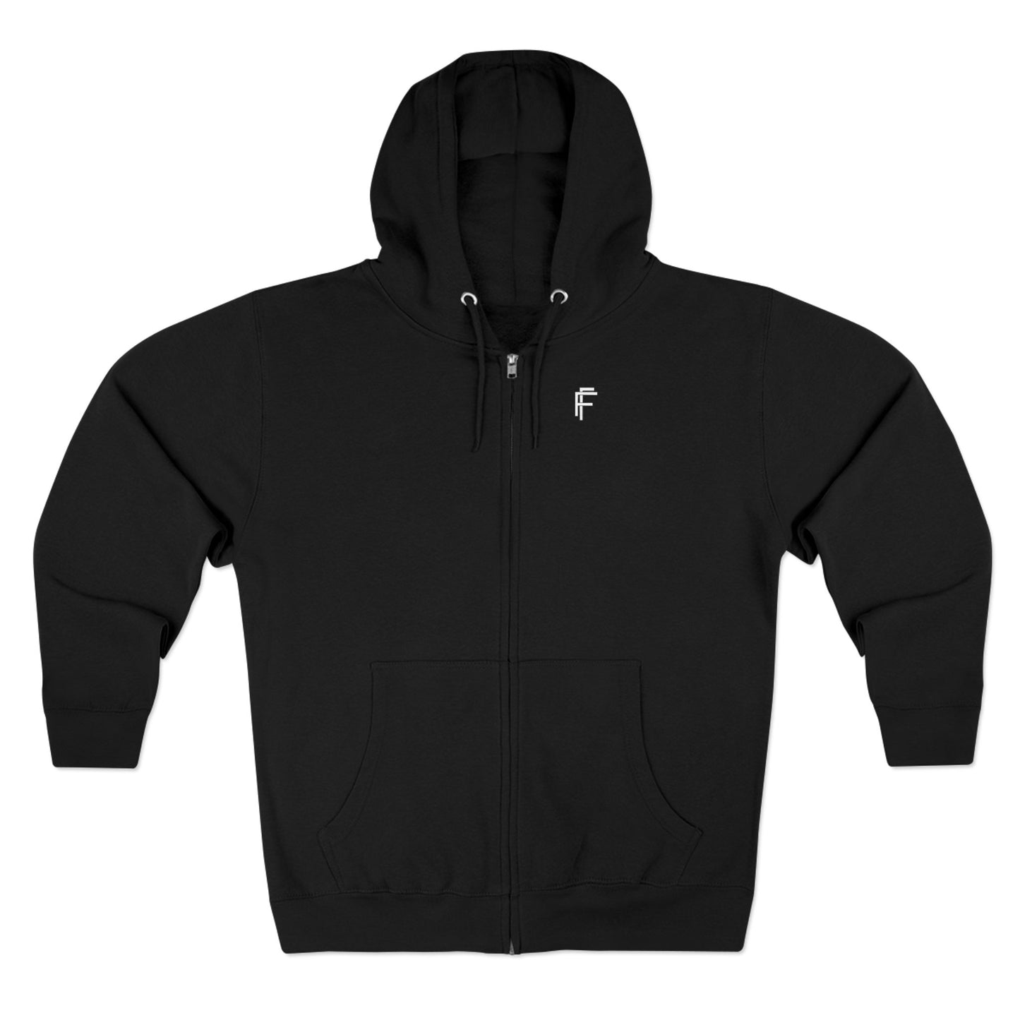 Frenzy - Stylish Unisex Zip Hoodie with White Logo. - Fitness Frenzy