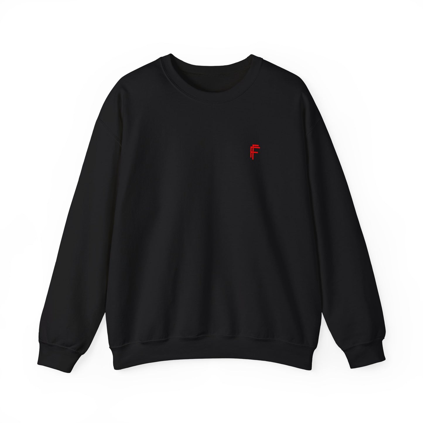 Frenzy - Unisex Heavy Blend™ Crewneck Sweatshirt with Red Logo - Cozy Modern Style. - Fitness Frenzy