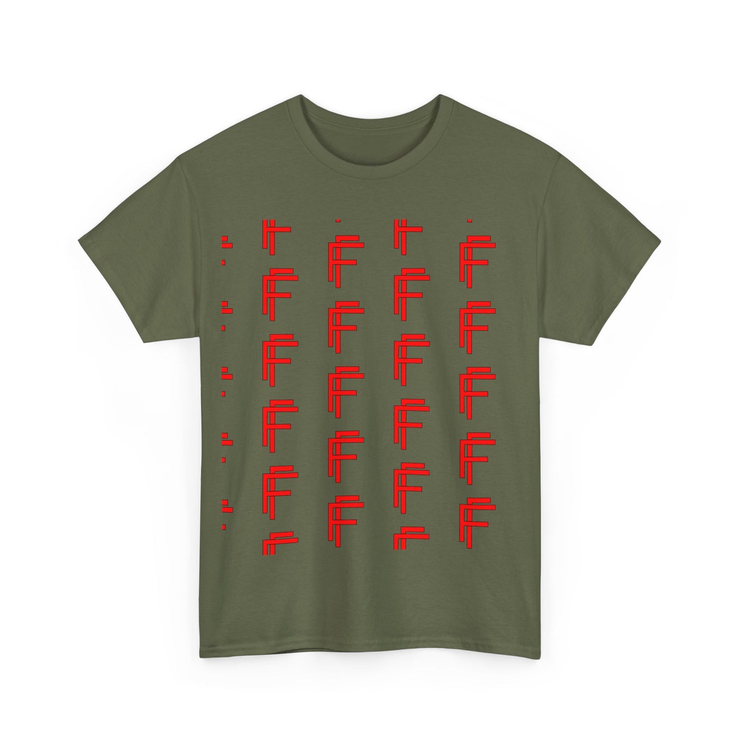 Frenzy Graphic Unisex Heavy Cotton Tee with Bold Red Design. - Fitness Frenzy