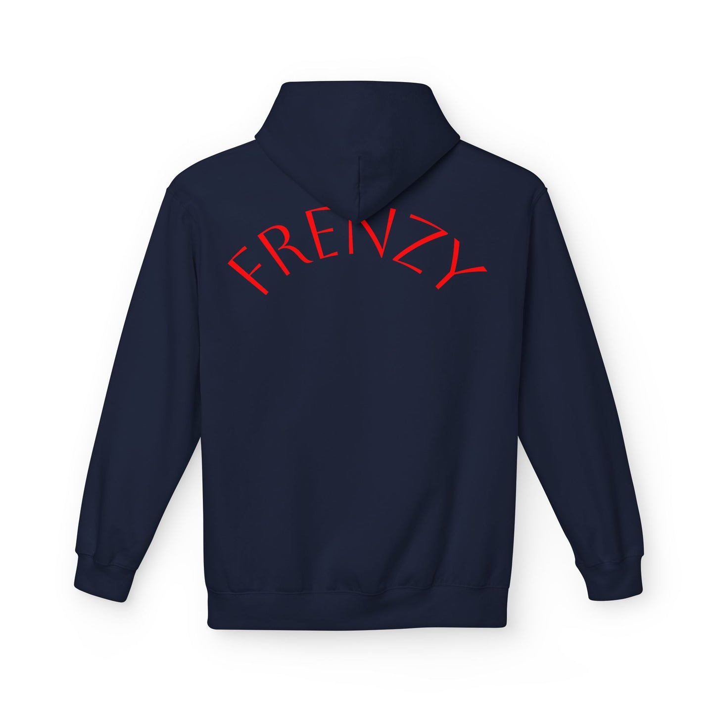 Fitness Frenzy Unisex Midweight Softstyle Hoodie with Red Logo - Trendy 'FRENZY' Design for Comfort and Style. - Fitness Frenzy