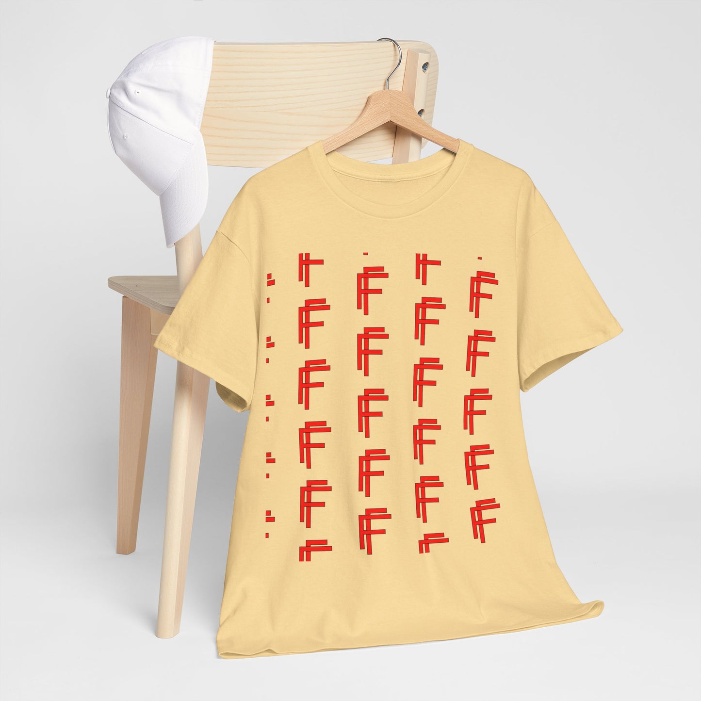Frenzy Graphic Unisex Heavy Cotton Tee with Bold Red Design. - Fitness Frenzy