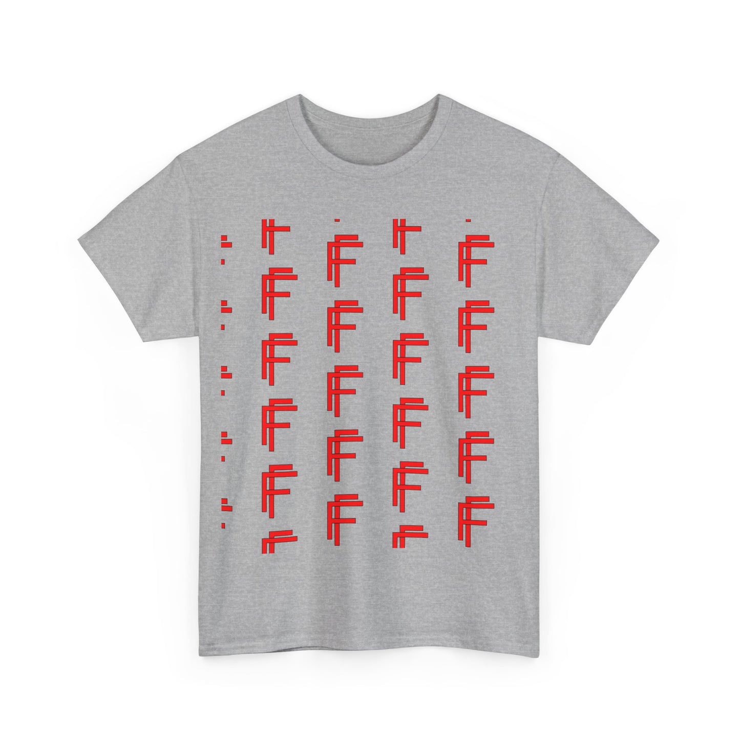 Frenzy Graphic Unisex Heavy Cotton Tee with Bold Red Design. - Fitness Frenzy