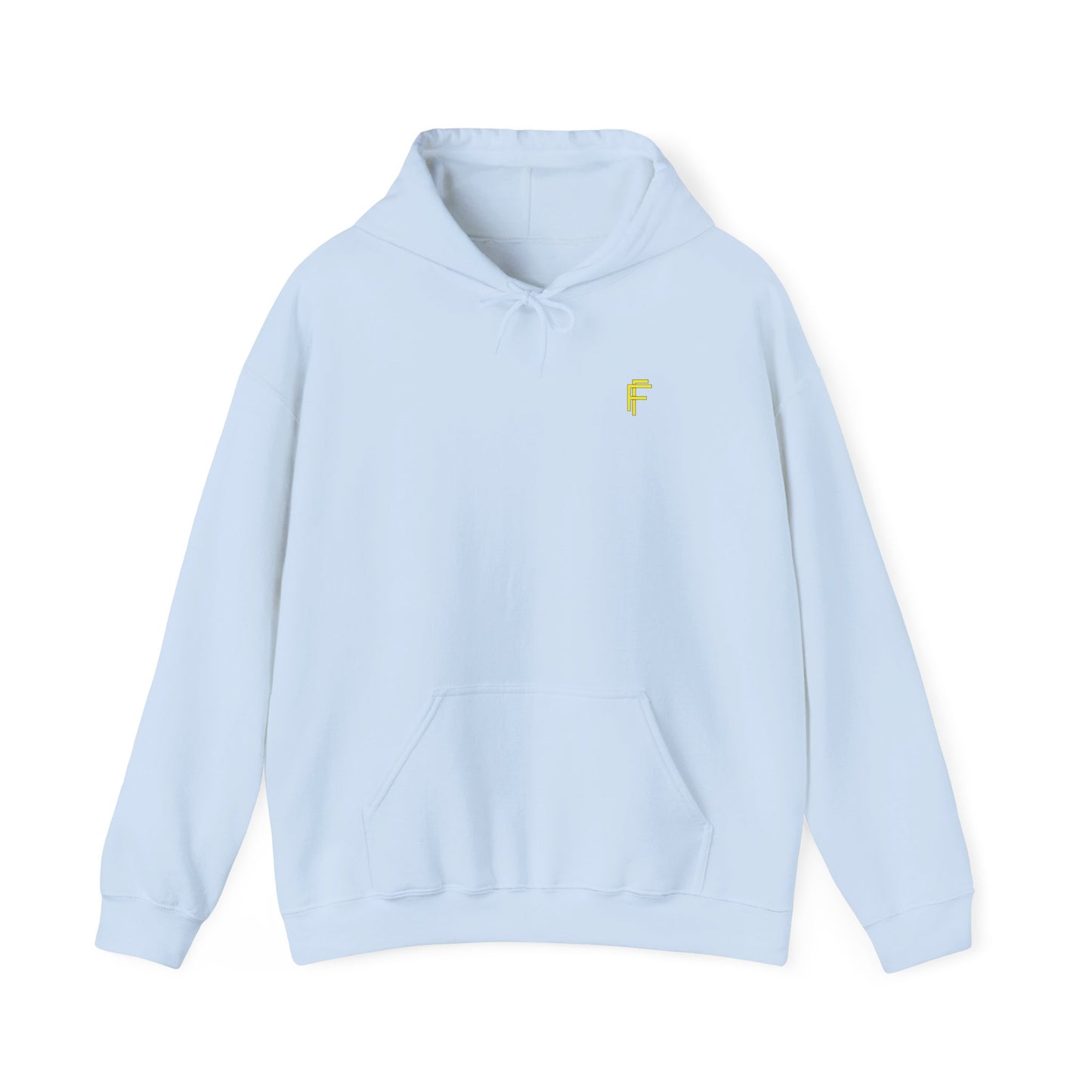 Frenzy Unisex Heavy Blend™ Hoodie with Yellow Logo. - Fitness Frenzy