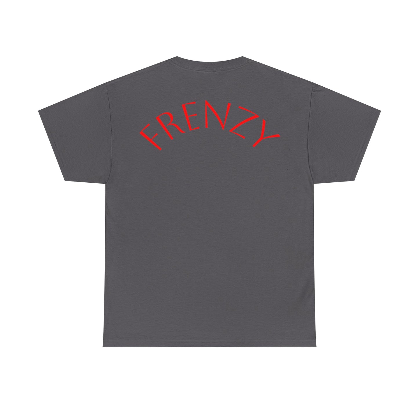 Frenzy Graphic Unisex Heavy Cotton Tee with Bold Red Design. - Fitness Frenzy