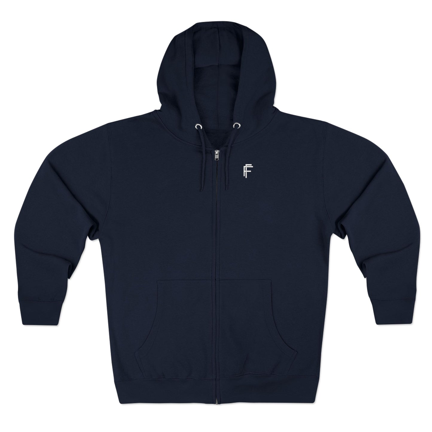 Frenzy - Stylish Unisex Zip Hoodie with White Logo. - Fitness Frenzy