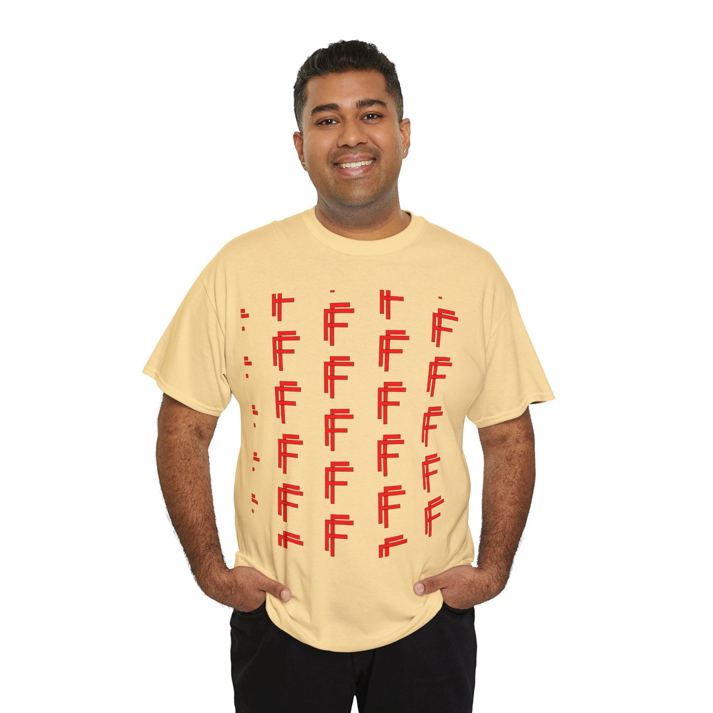 Frenzy Graphic Unisex Heavy Cotton Tee with Bold Red Design. - Fitness Frenzy