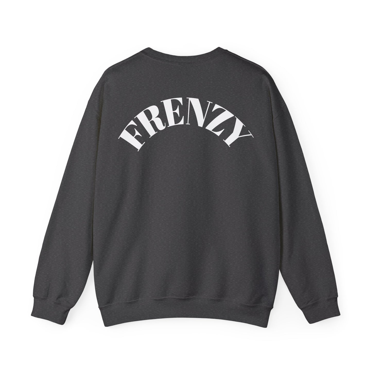 Frenzy Unisex Heavy Blend™ Crewneck Sweatshirt with White Logo. - Fitness Frenzy