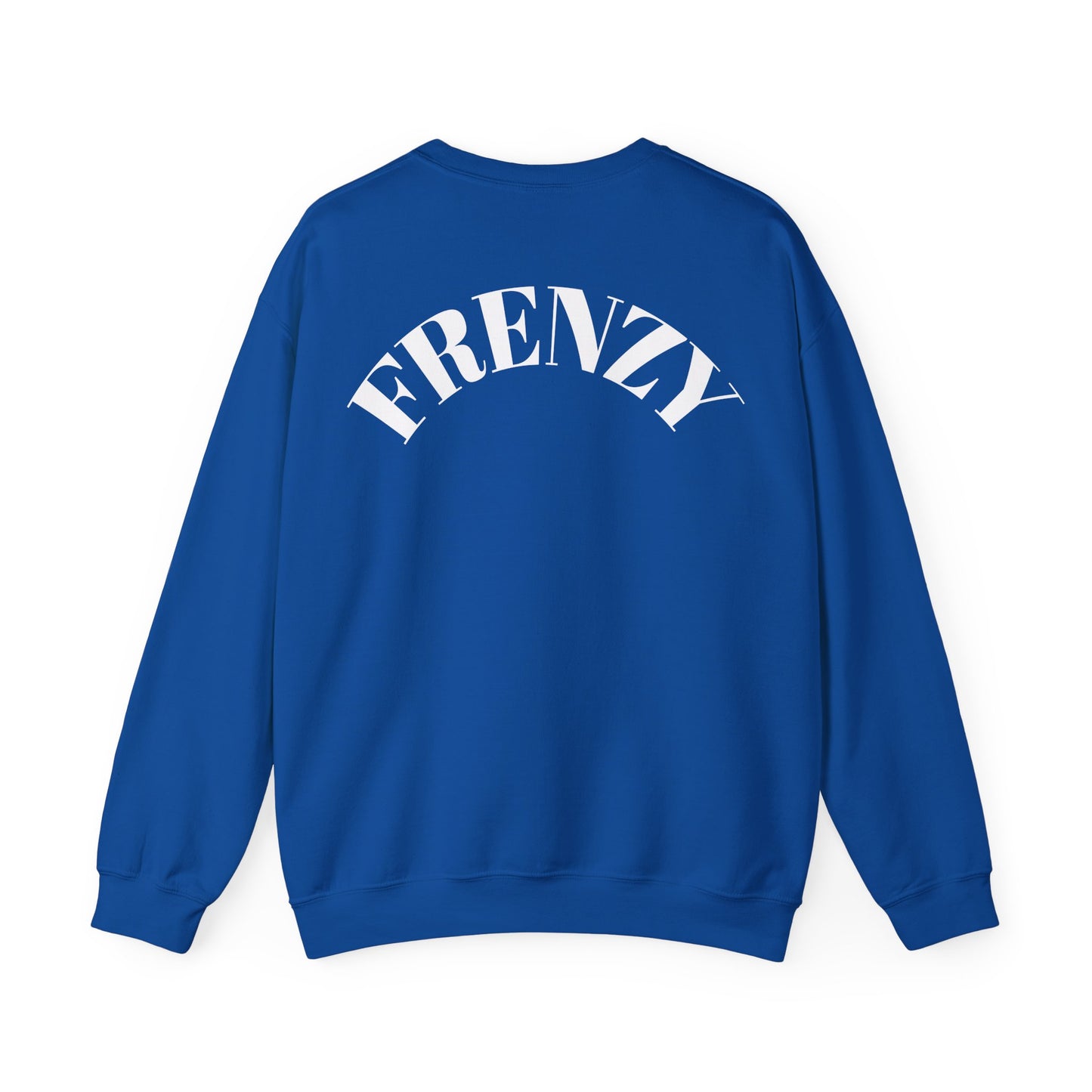 Frenzy Unisex Heavy Blend™ Crewneck Sweatshirt with White Logo. - Fitness Frenzy